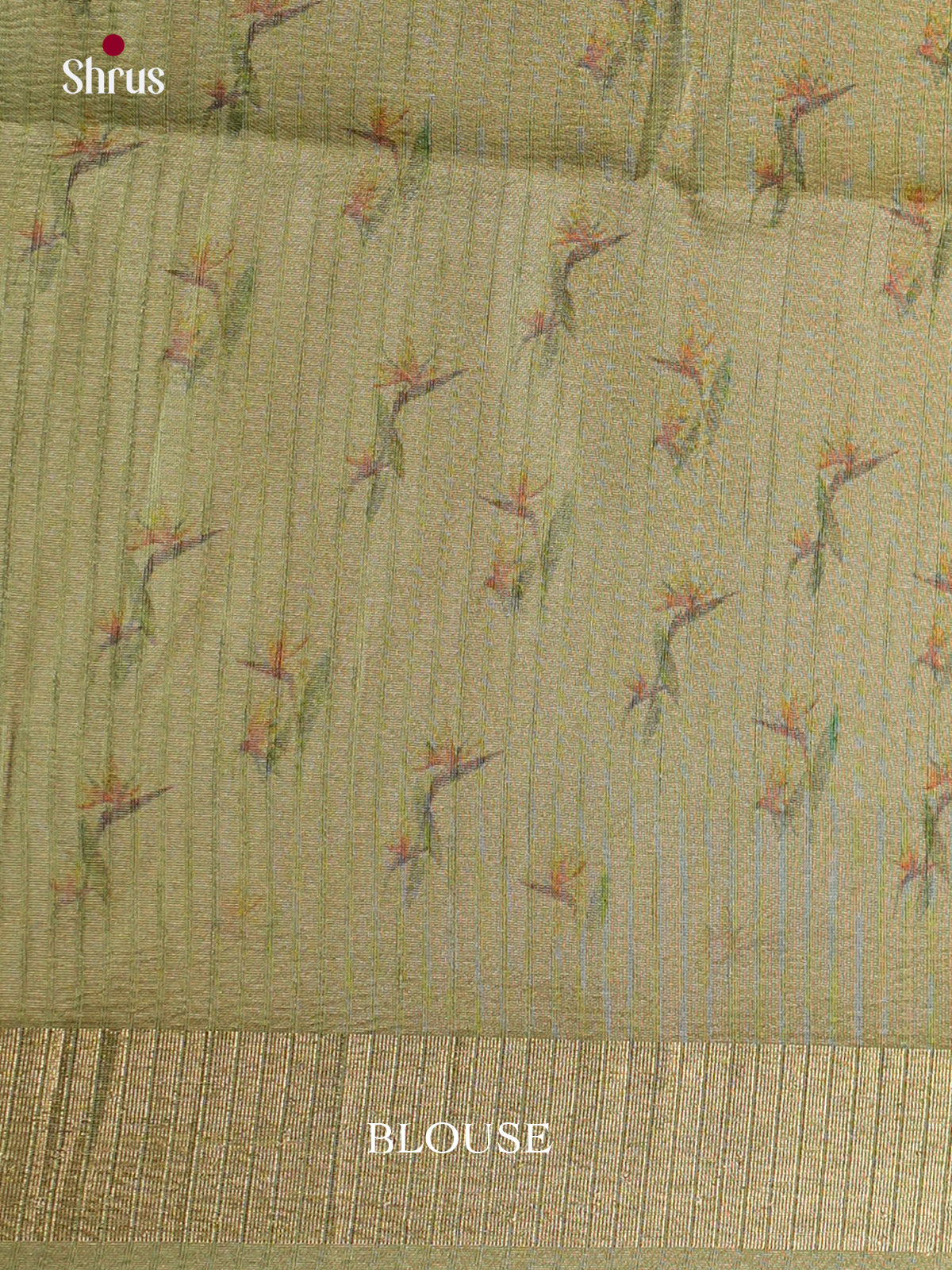 Green - Semi Rawsilk - Saree- EAS22036 - Shop on Shrus.com