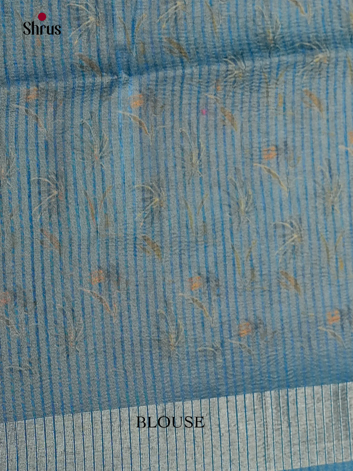 Peach & Blue - Semi Rawsilk - Saree-EAS22037 - Shop on Shrus.com