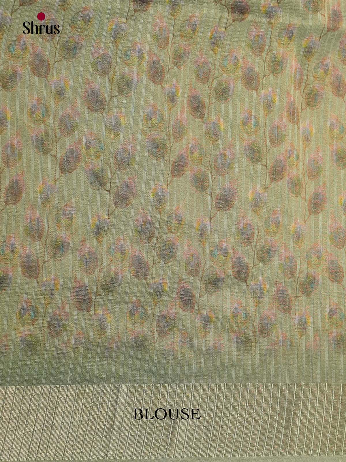 Grey Green - Semi Rawsilk - Saree- EAS22038 - Shop on Shrus.com