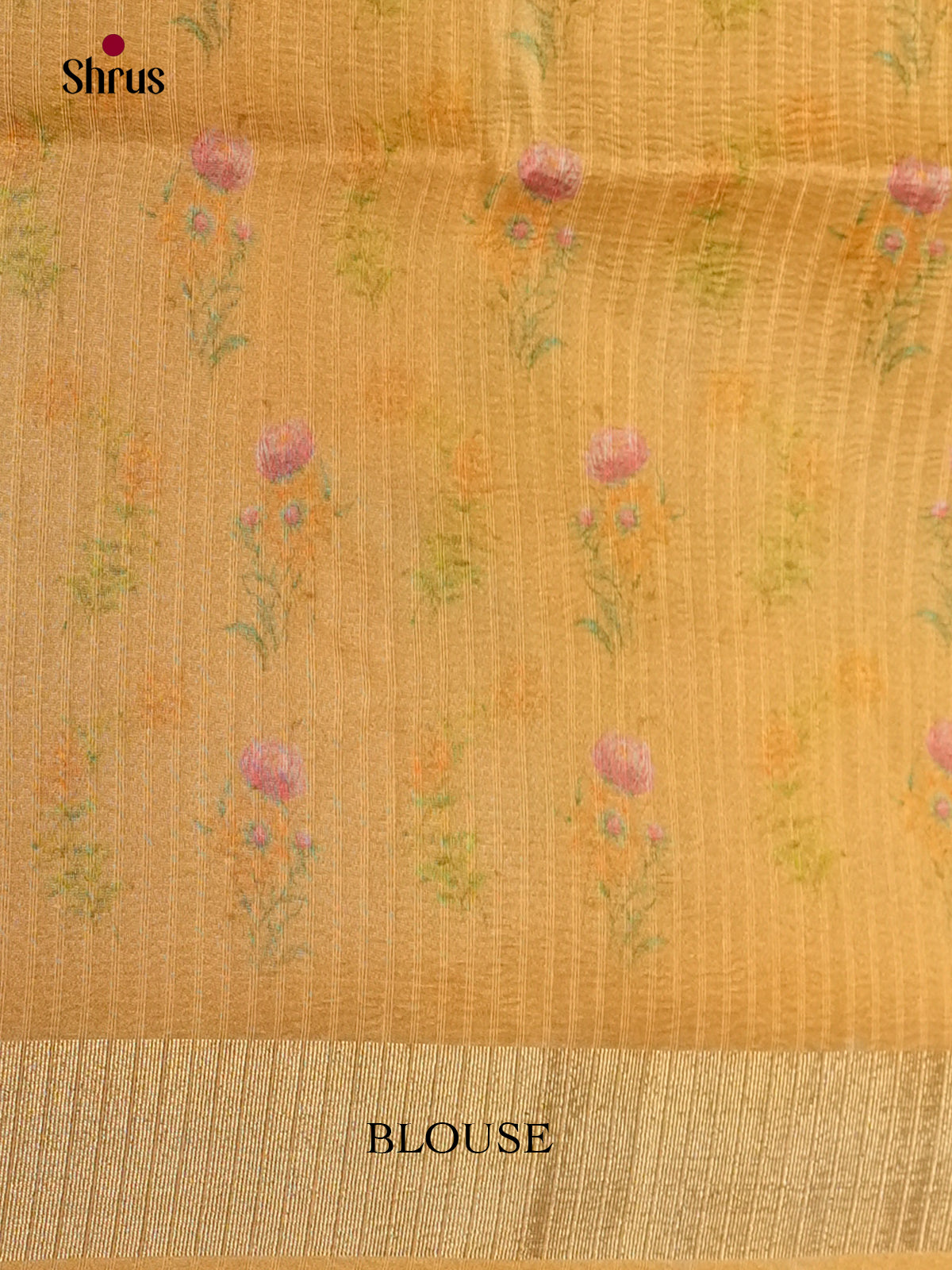 Orangish peach - Semi Rawsilk - Saree- EAS22039 - Shop on Shrus.com