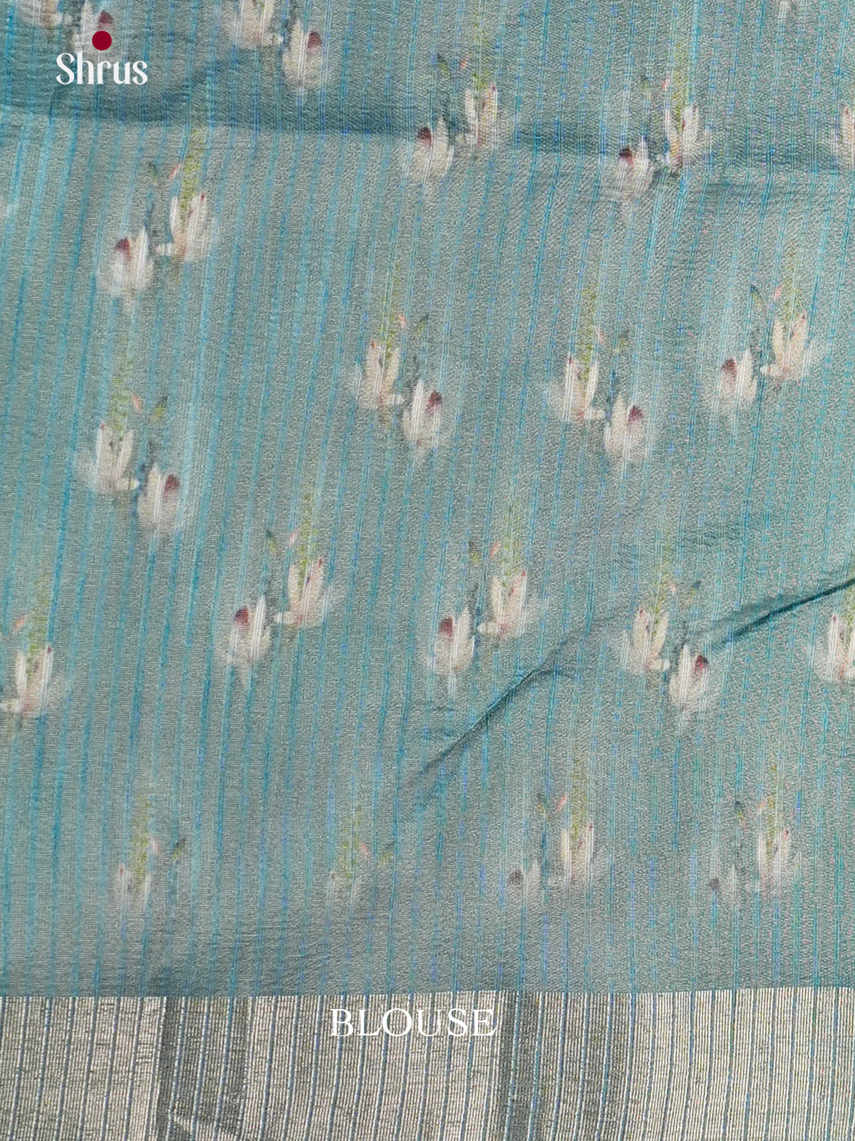 Blue - Semi Rawsilk - Saree- EAS22053