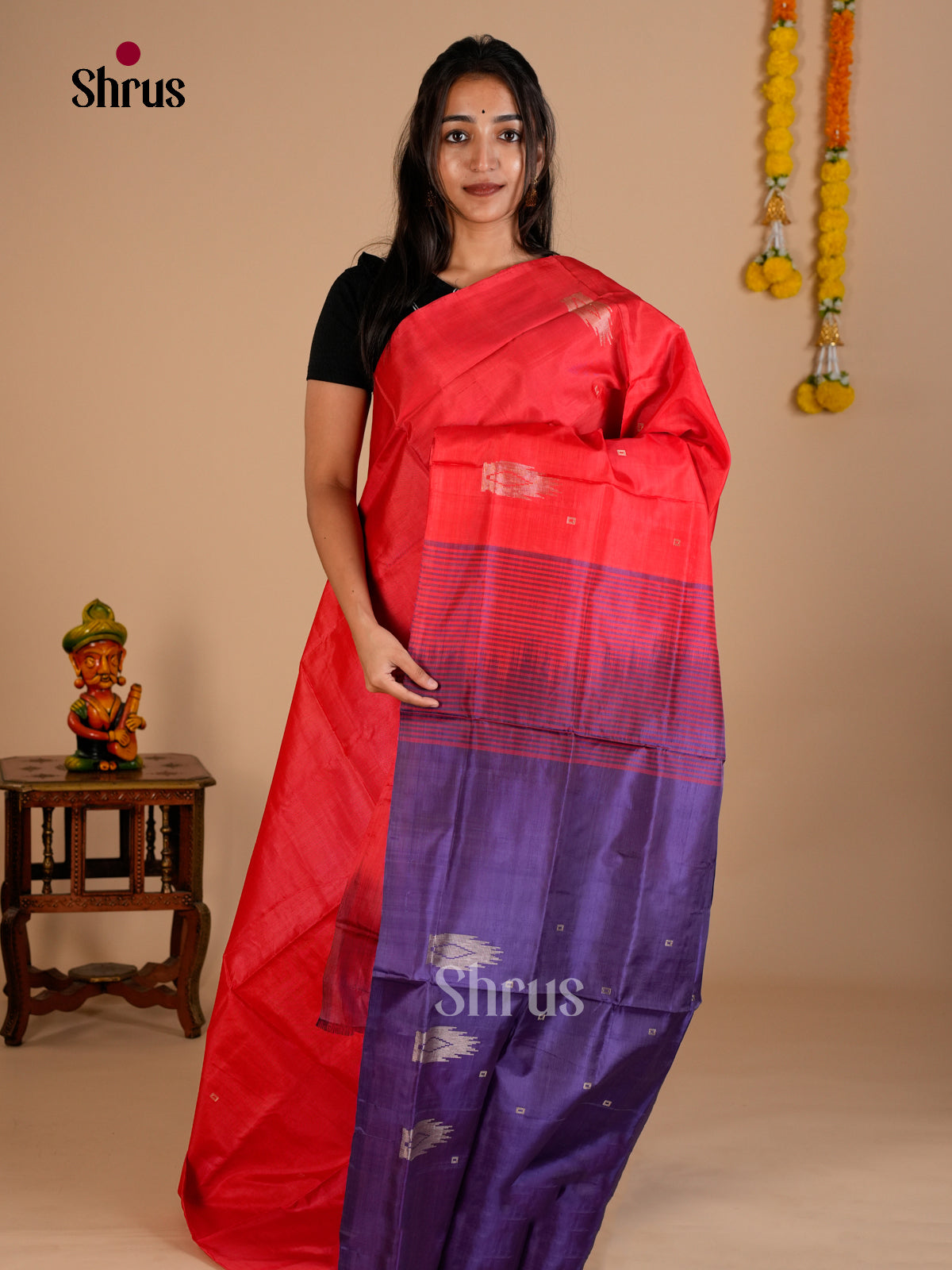EAS23016 - Banana Pith without blouse - Saree - Shop on Shrus.com