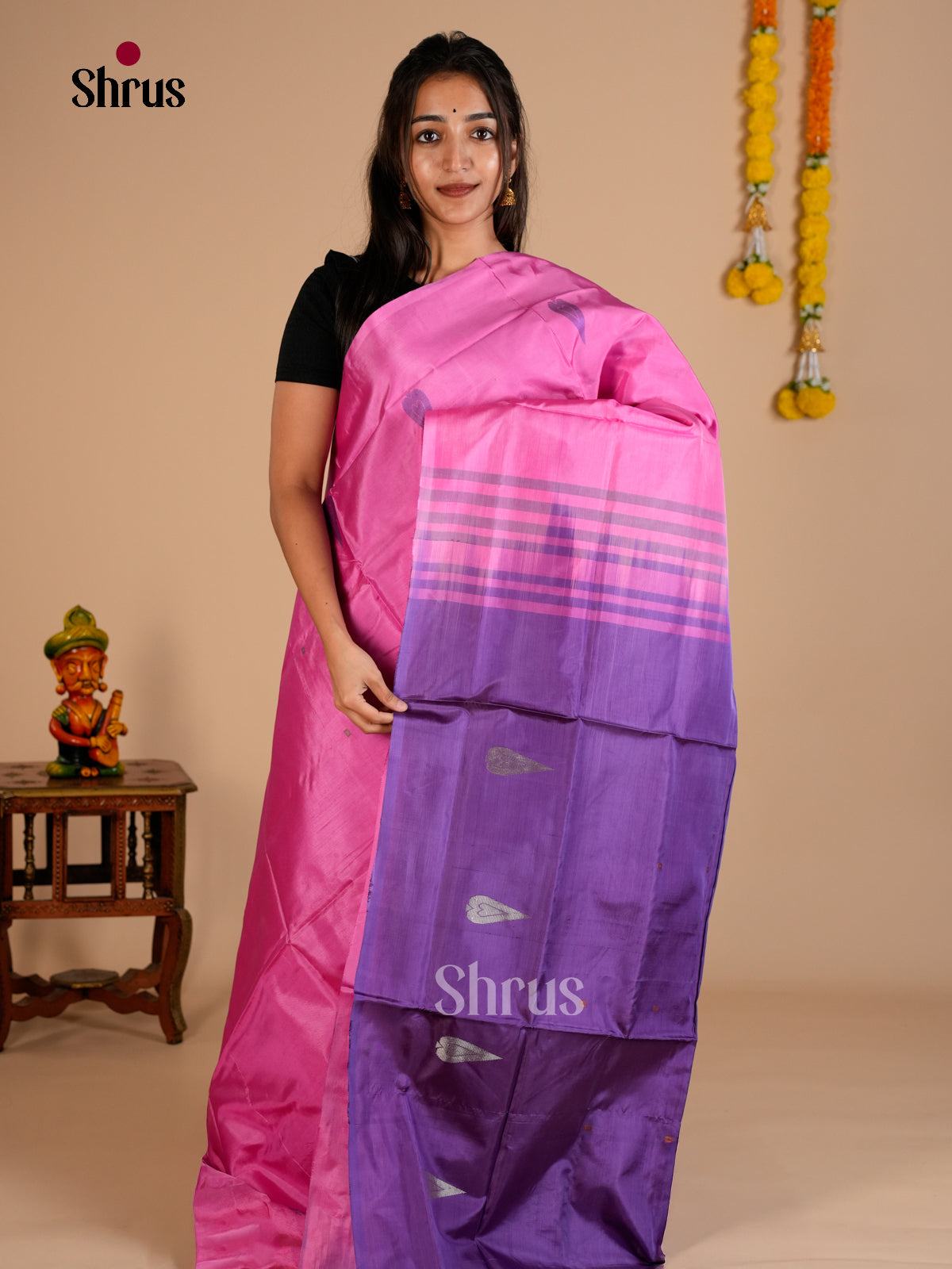 EAS23023 - Banana Pith without blouse - Saree - Shop on Shrus.com