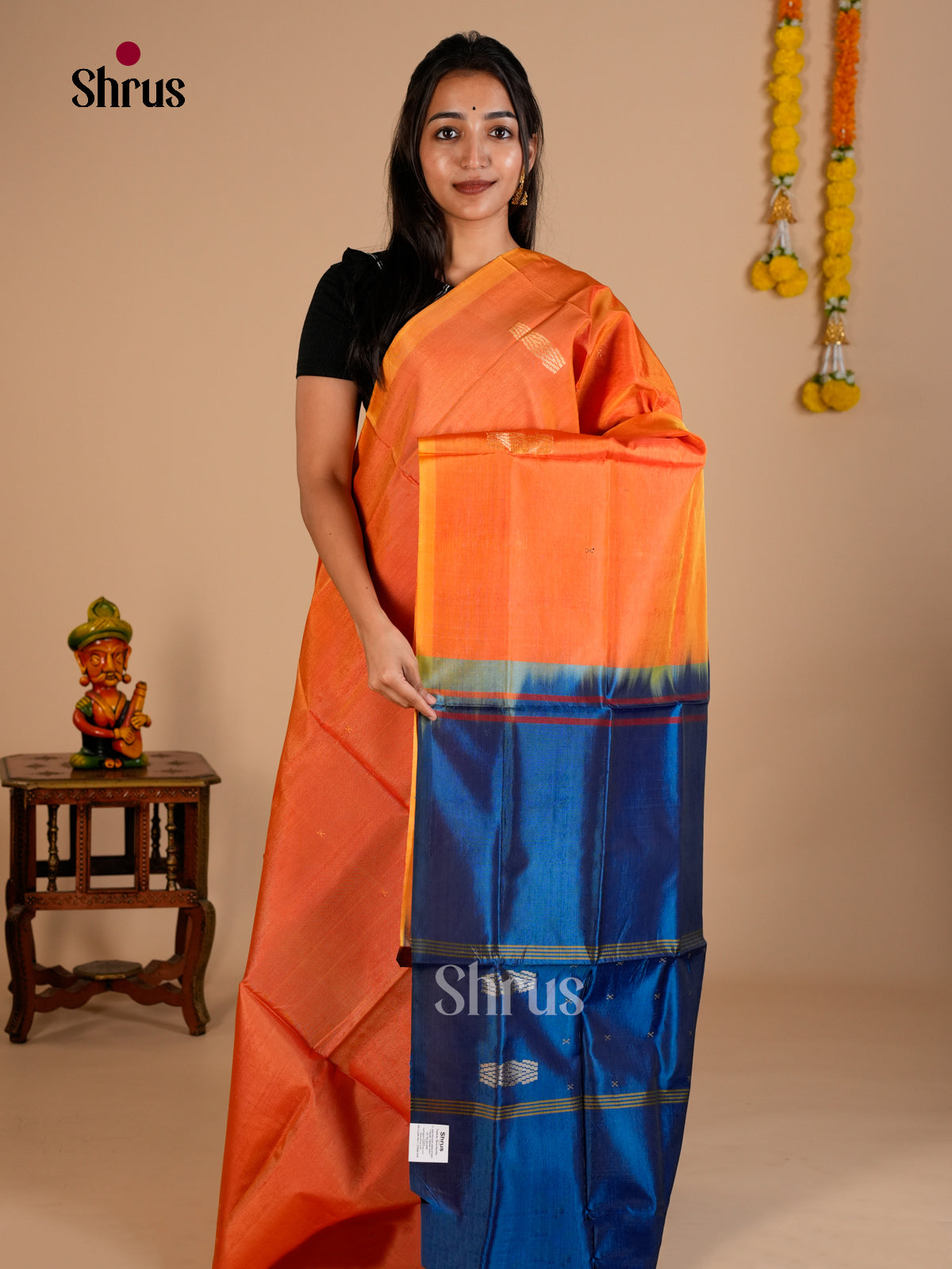 EAS23029 - Banana Pith without blouse - Saree - Shop on Shrus.com
