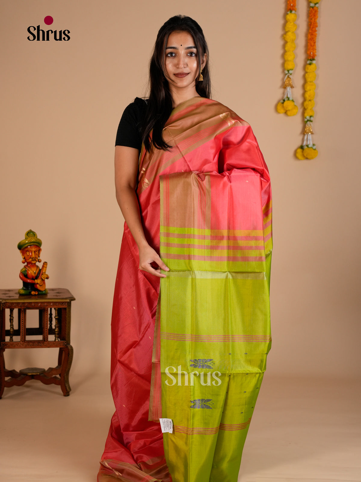 EAS23091 - Banana Pith without blouse - Saree - Shop on Shrus.com