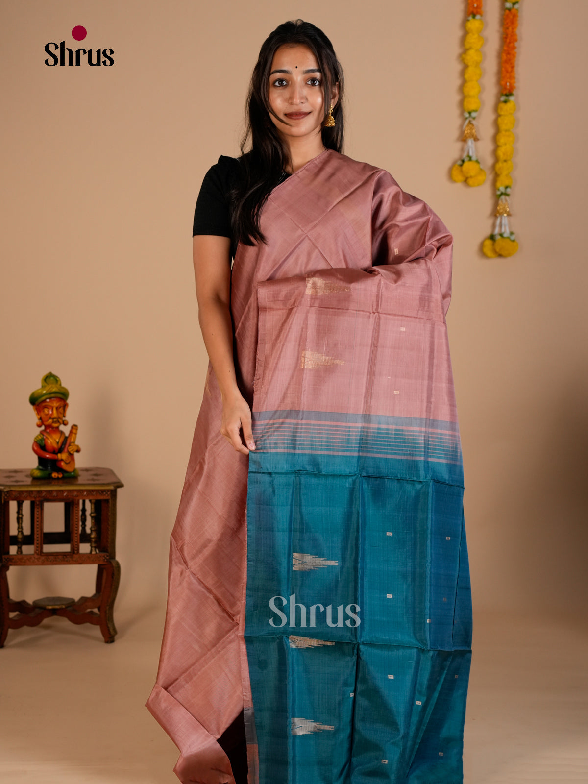 EAS23093 - Banana Pith without blouse - Saree - Shop on Shrus.com