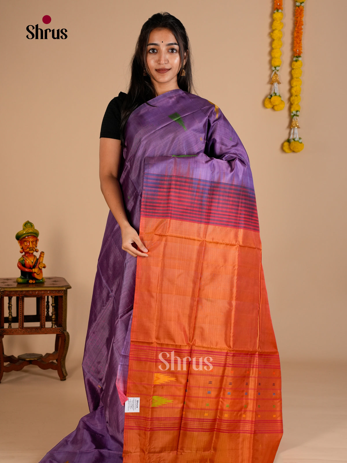 EAS23097 - Banana Pith without blouse - Saree - Shop on Shrus.com