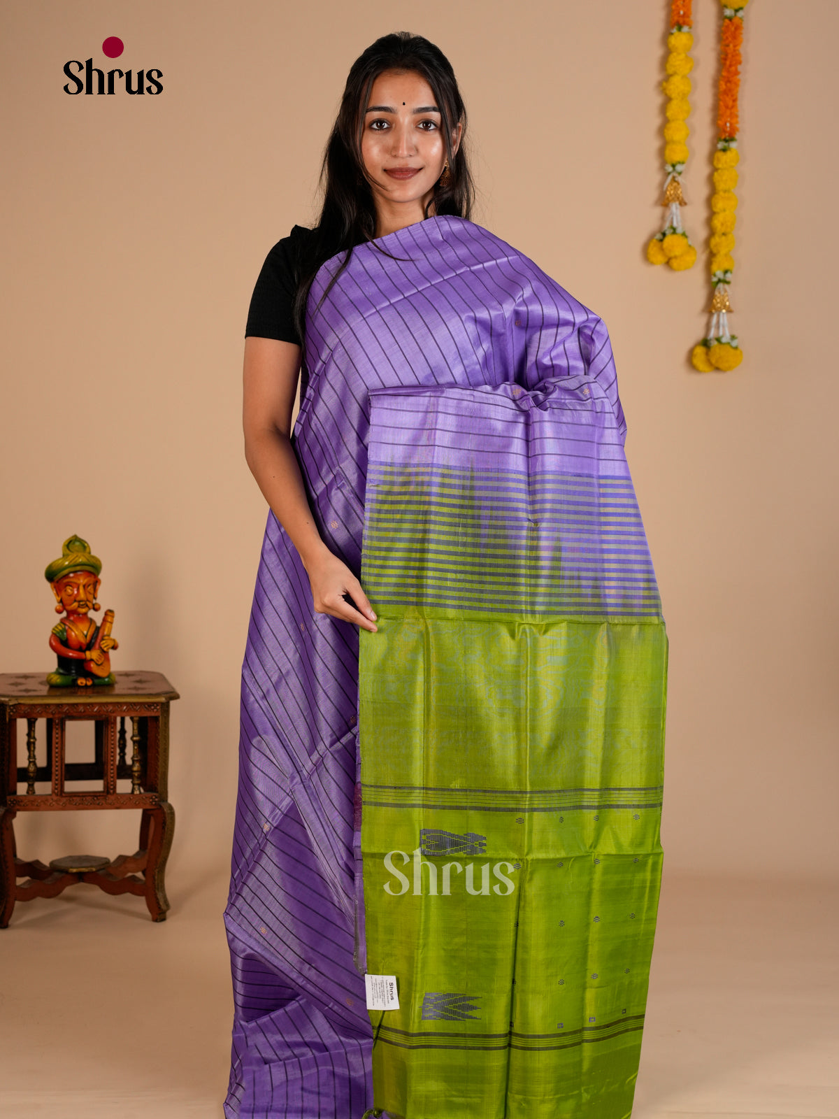 EAS23102 - Banana Pith without blouse - Saree - Shop on Shrus.com