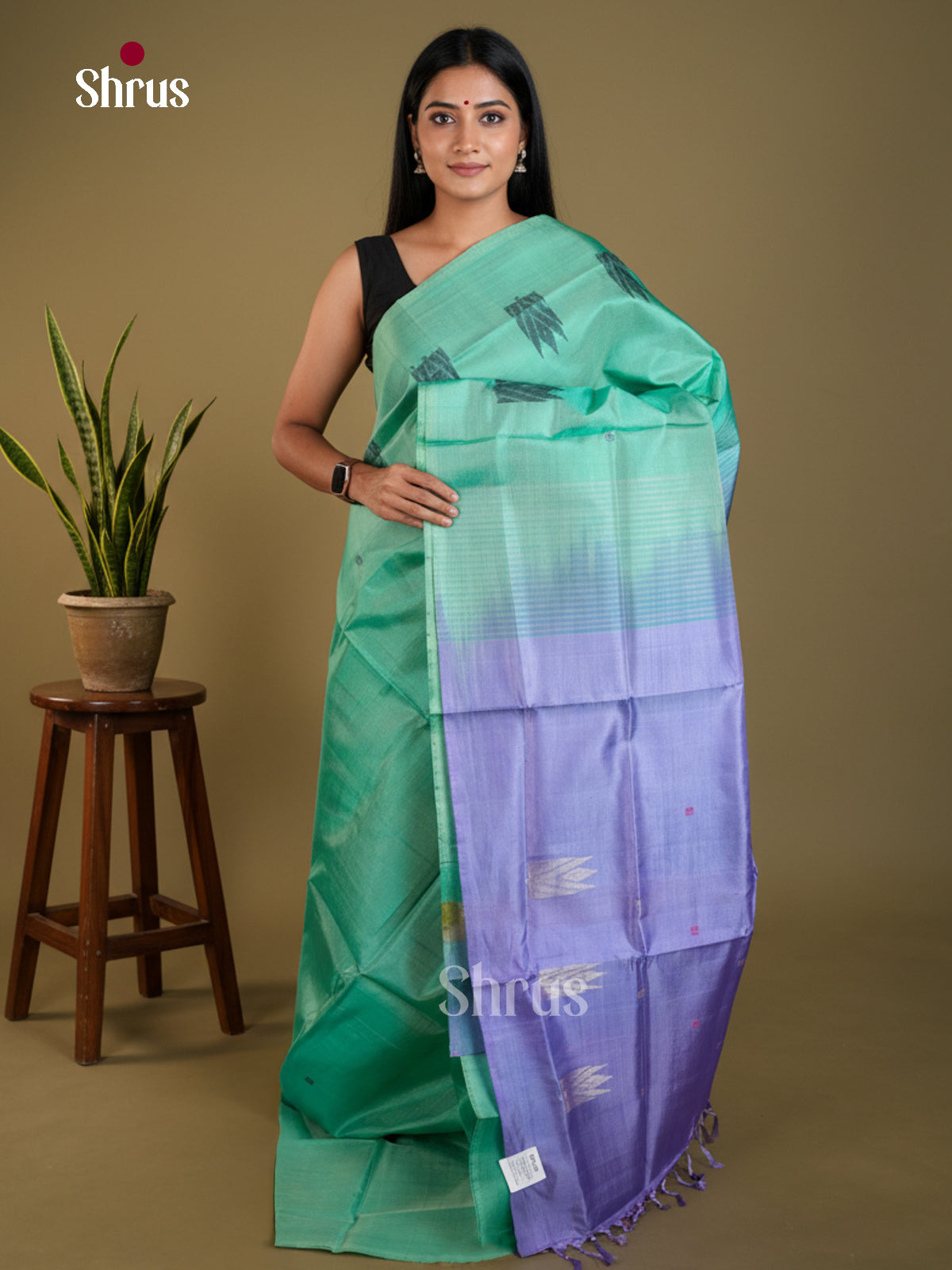 EAS23117 - Banana Pith without blouse - Saree - Shop on Shrus.com