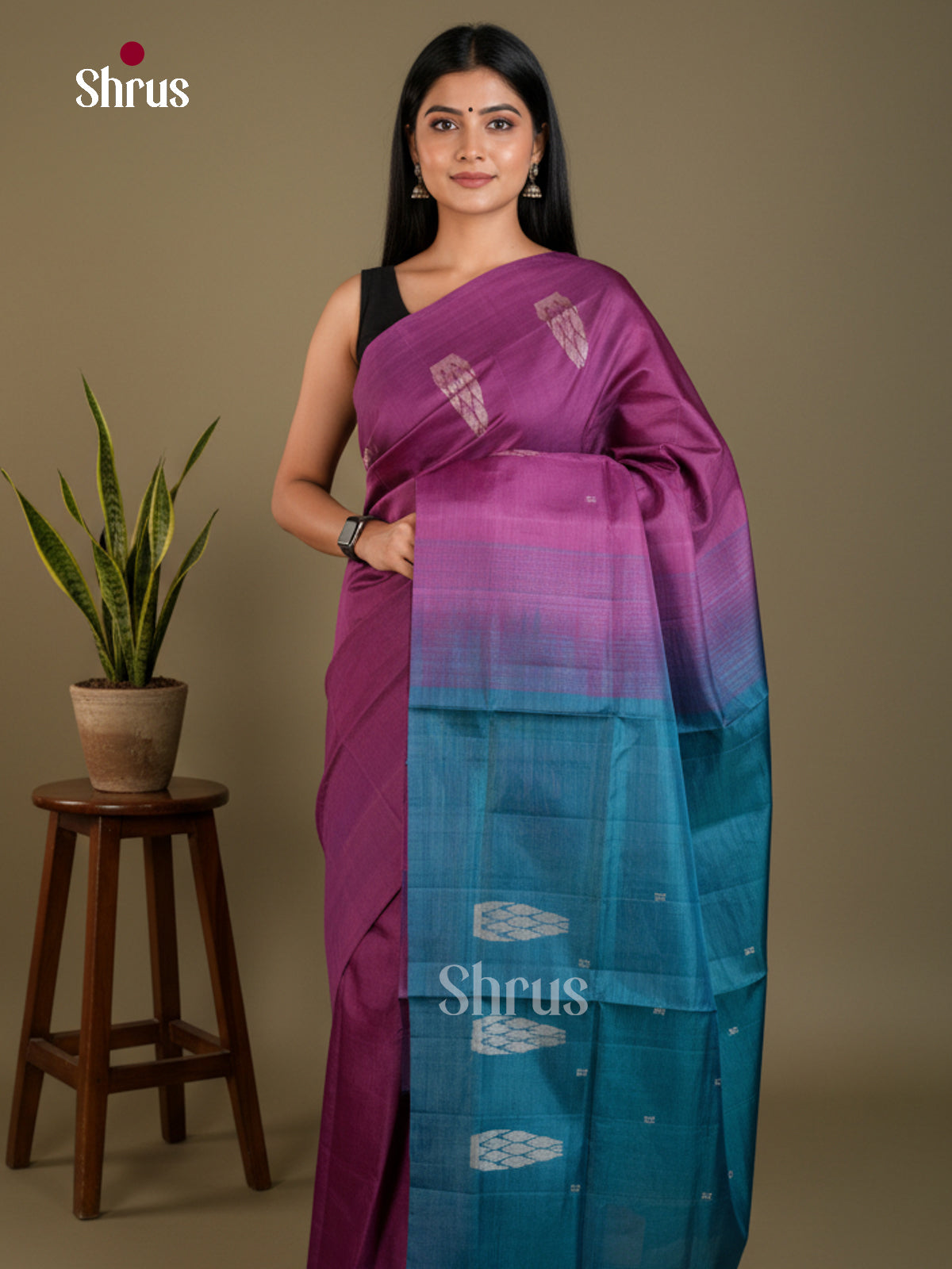 EAS23124 - Banana Pith without blouse - Saree - Shop on Shrus.com