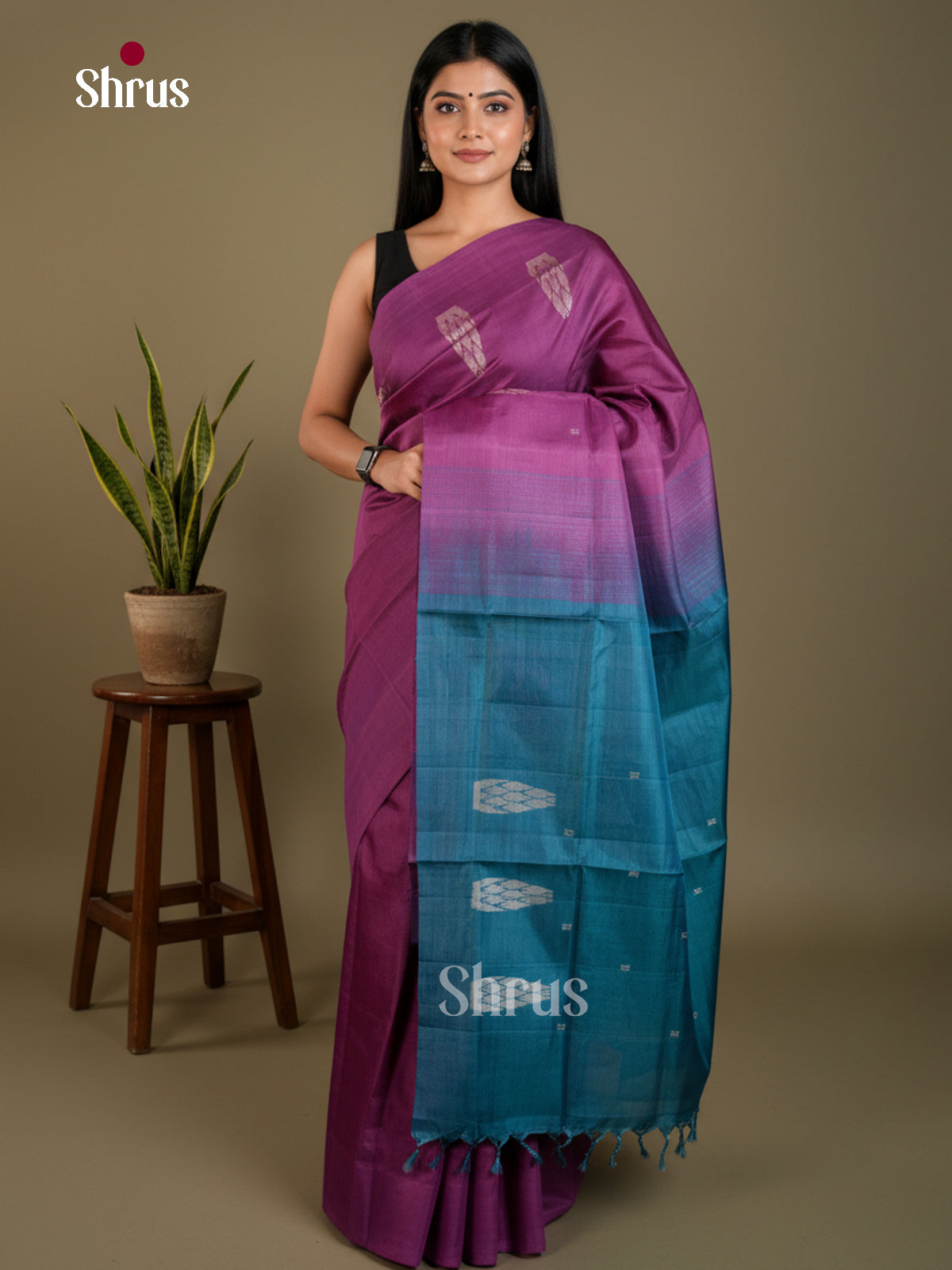 EAS23124 - Banana Pith without blouse - Saree - Shop on Shrus.com