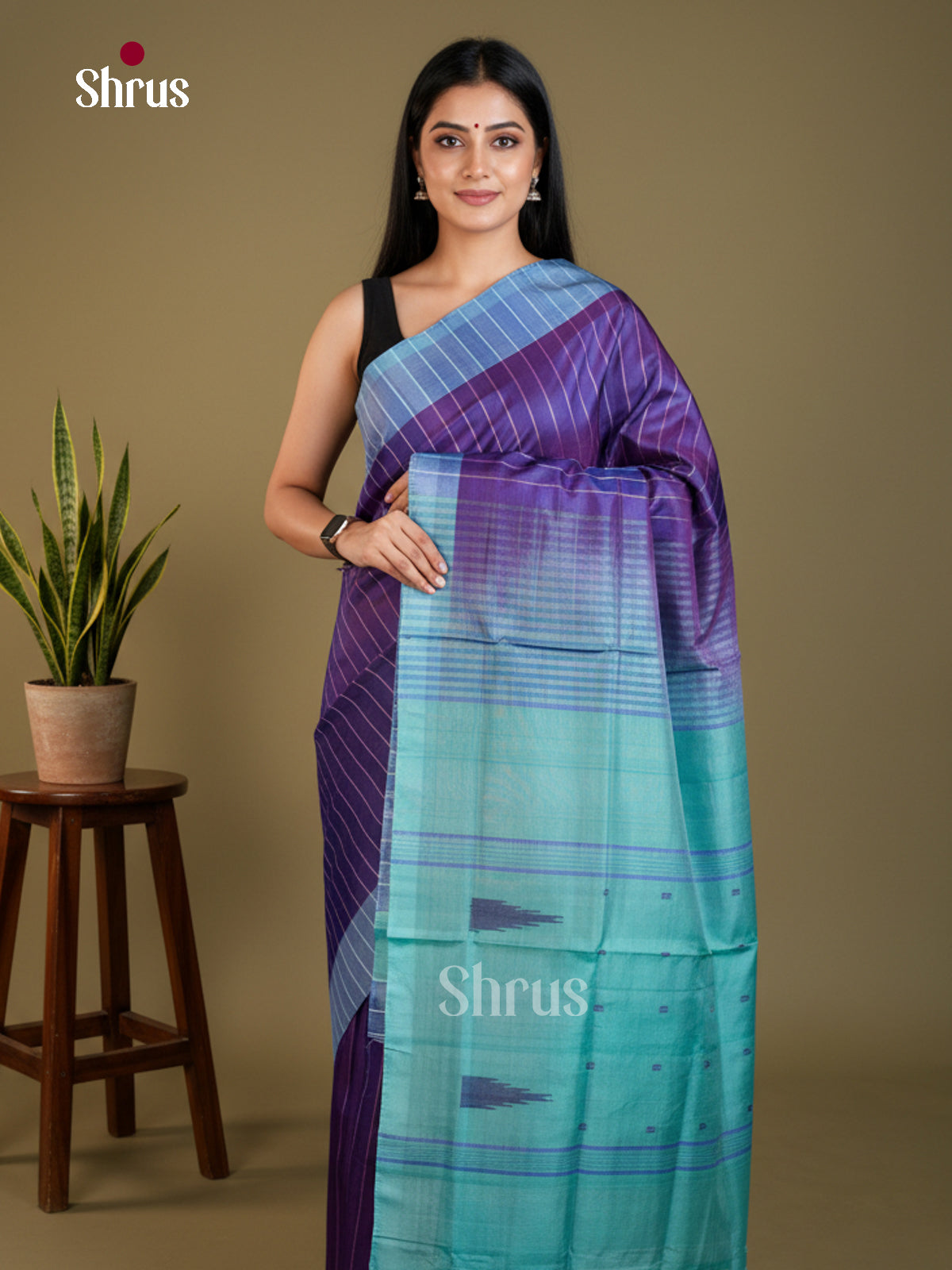 EAS23125 - Banana Pith without blouse - Saree - Shop on Shrus.com
