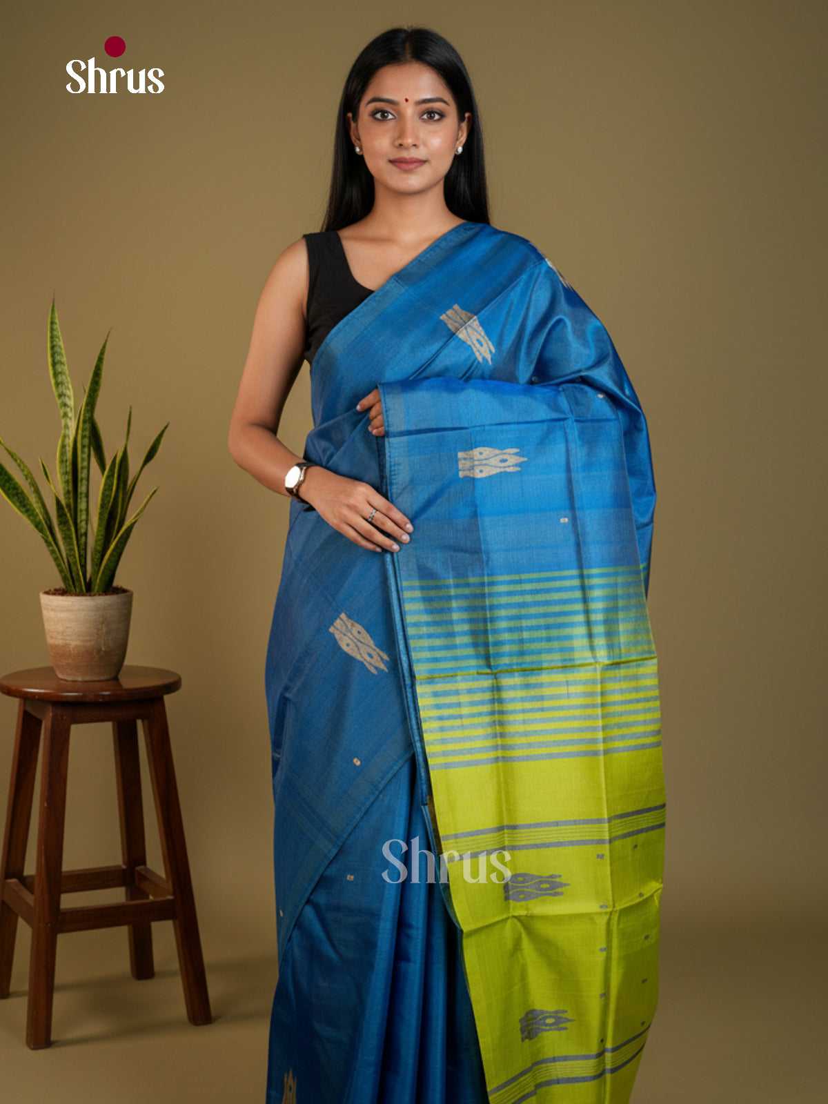 EAS23130 - Banana Pith without blouse - Saree - Shop on Shrus.com