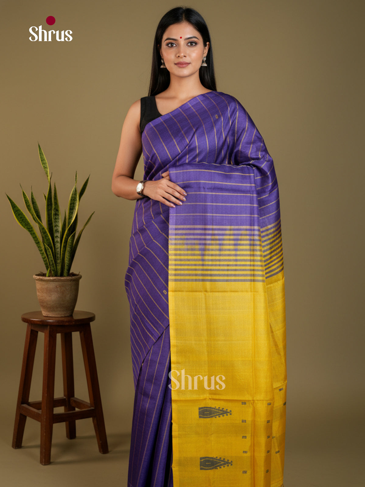 EAS23134 - Banana Pith without blouse - Saree - Shop on Shrus.com