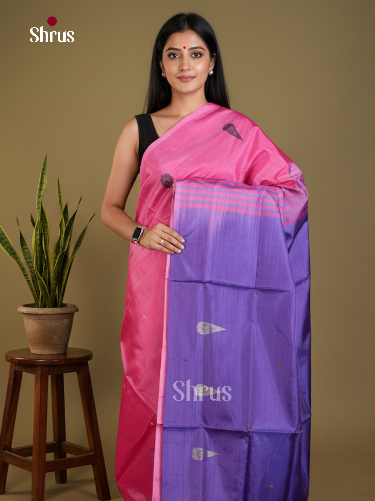 EAS23137 - Banana Pith without blouse - Saree - Shop on Shrus.com