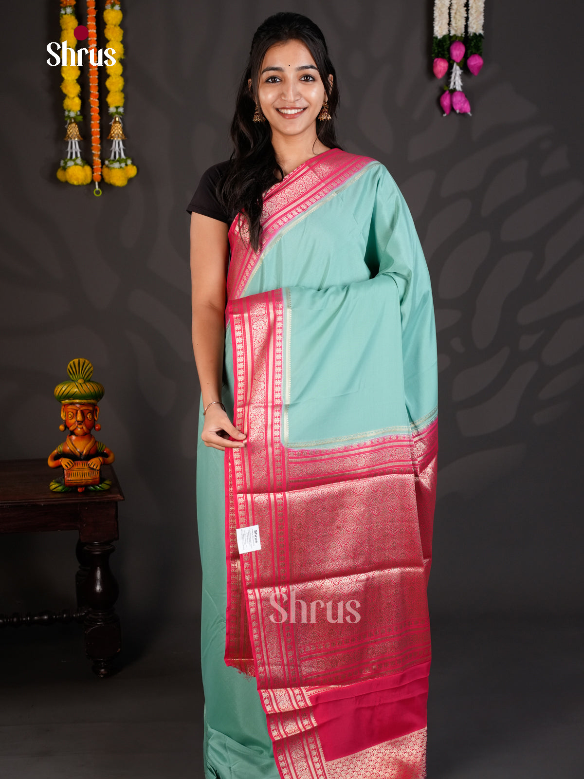 EAS23166 - Mysoresilk-halfpure - Saree - Shop on Shrus.com