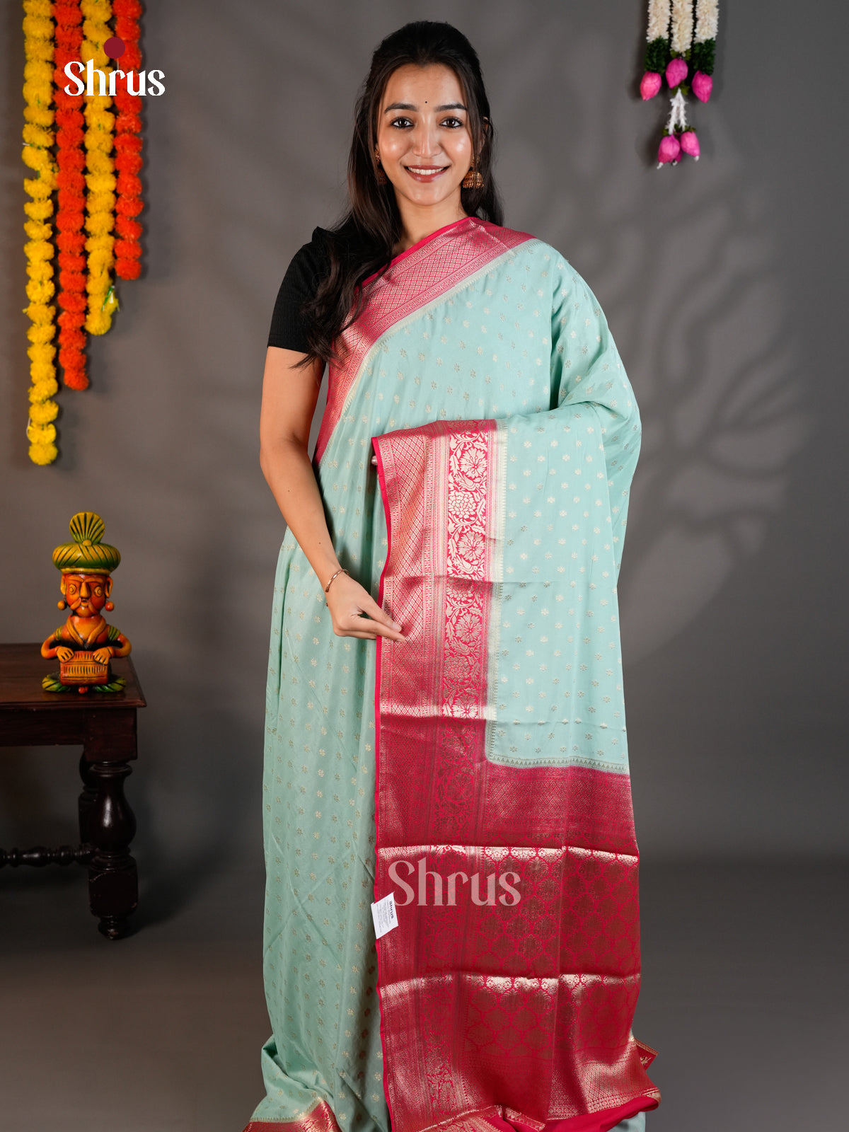 EAS23183 - Mysoresilk-halfpure - Saree - Shop on Shrus.com