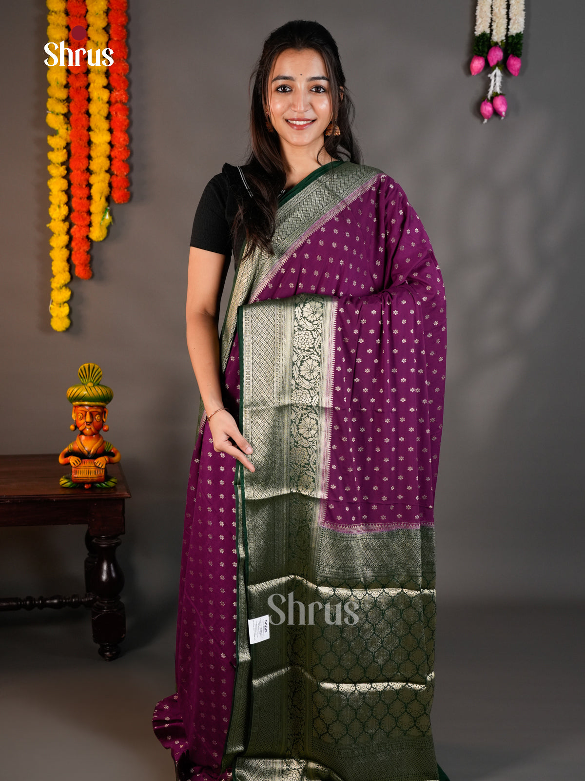 EAS23186 - Mysoresilk-halfpure - Saree - Shop on Shrus.com
