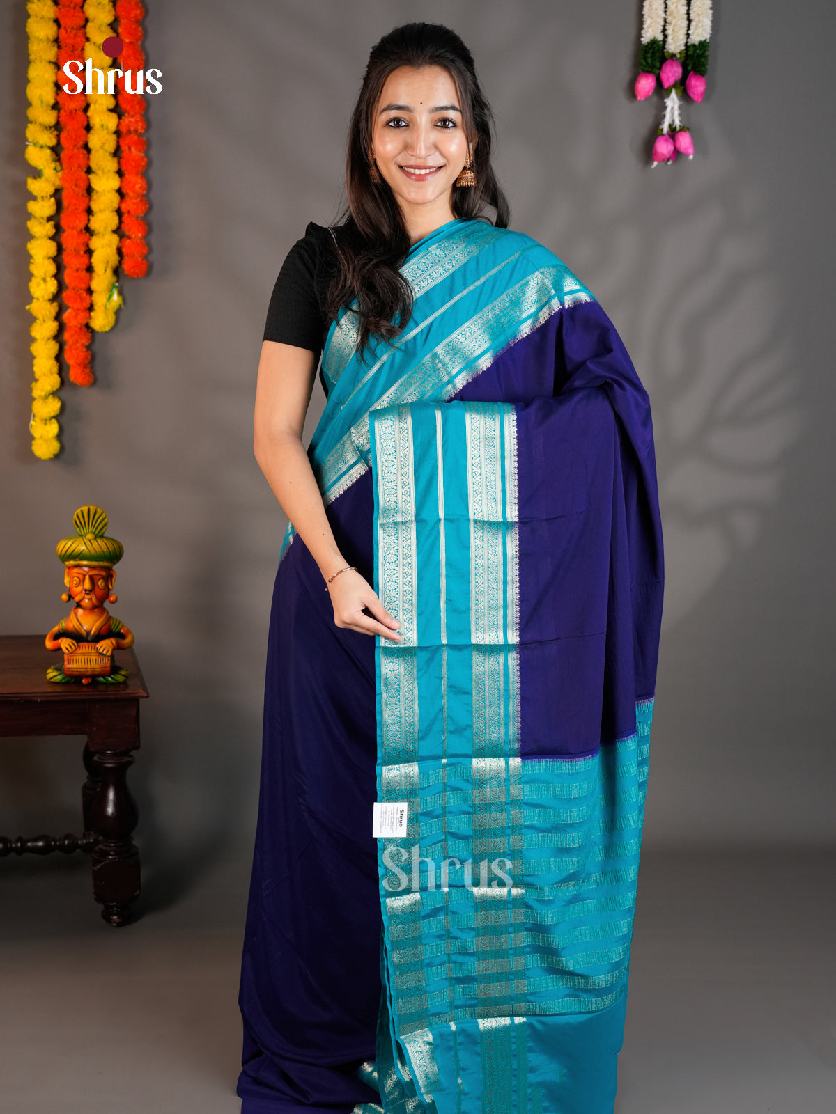 EAS23198 - Mysoresilk-halfpure - Saree - Shop on Shrus.com