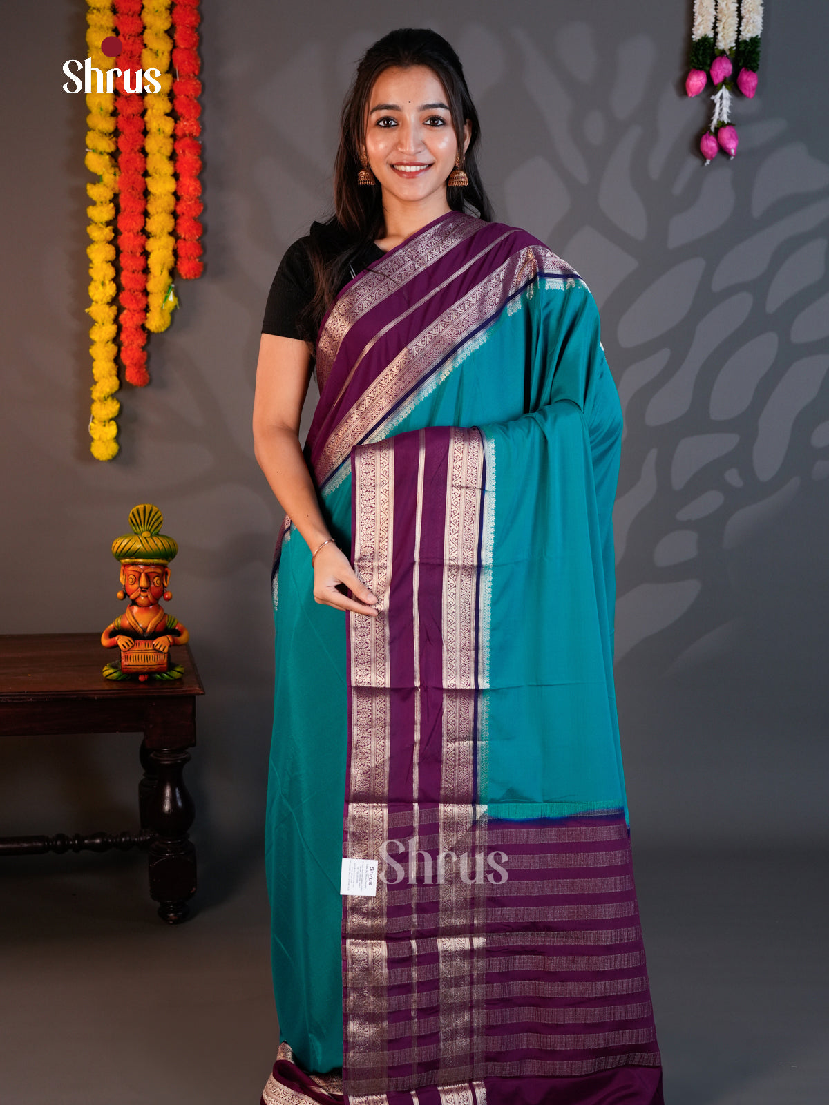 EAS23203 - Mysoresilk-halfpure - Saree - Shop on Shrus.com