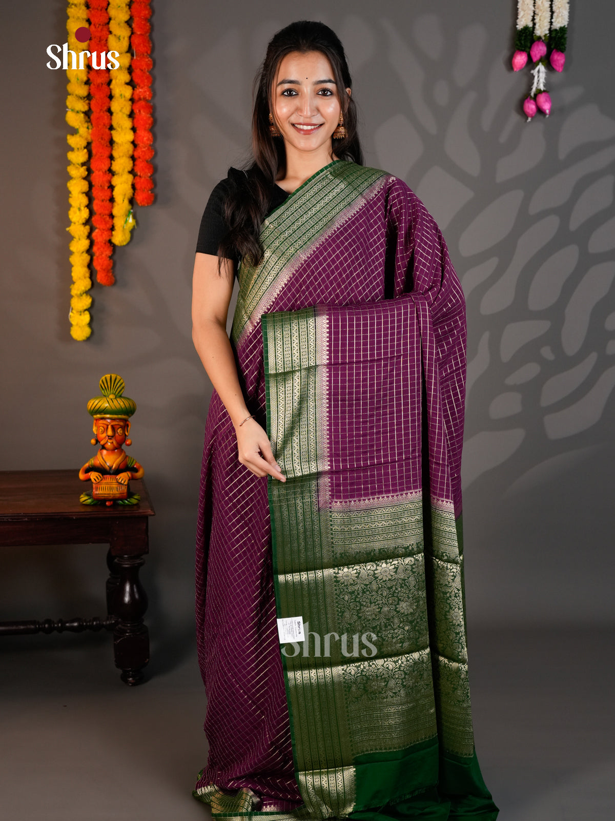 EAS23228 - Mysoresilk-halfpure - Saree - Shop on Shrus.com
