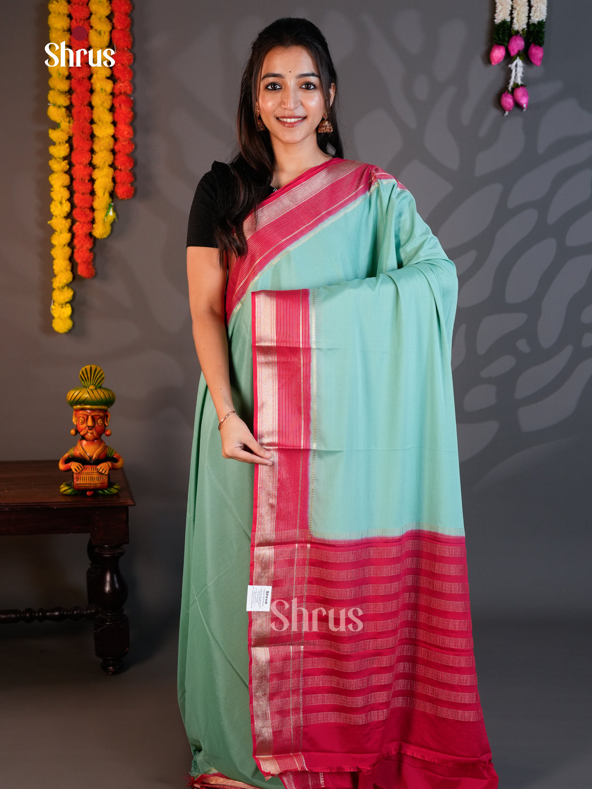 EAS23240 - Mysoresilk-halfpure - Saree - Shop on Shrus.com