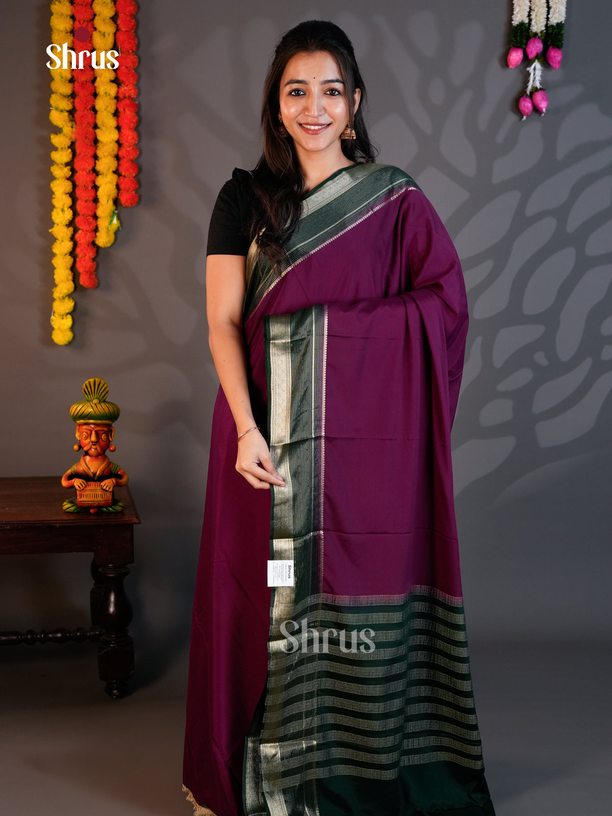 EAS23250 - Mysoresilk-halfpure - Saree - Shop on Shrus.com