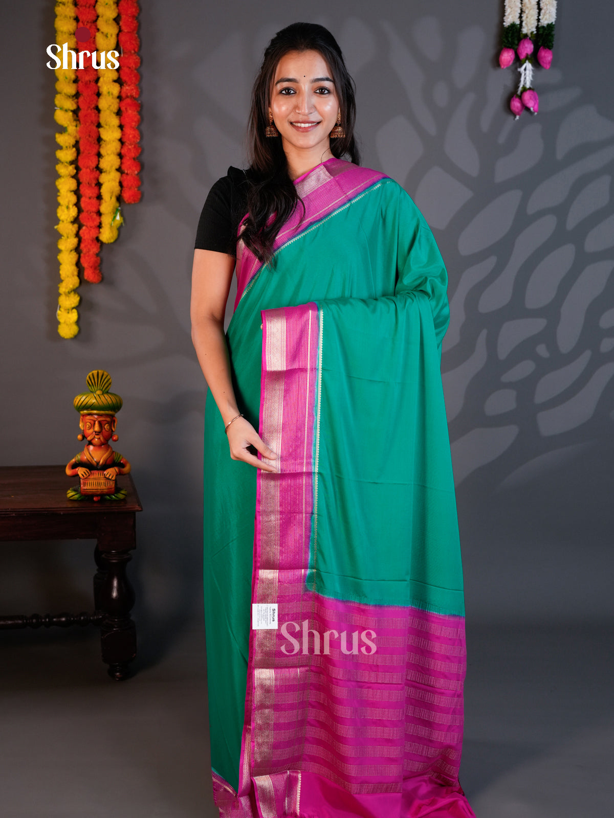 EAS23251 - Mysoresilk-halfpure - Saree - Shop on Shrus.com
