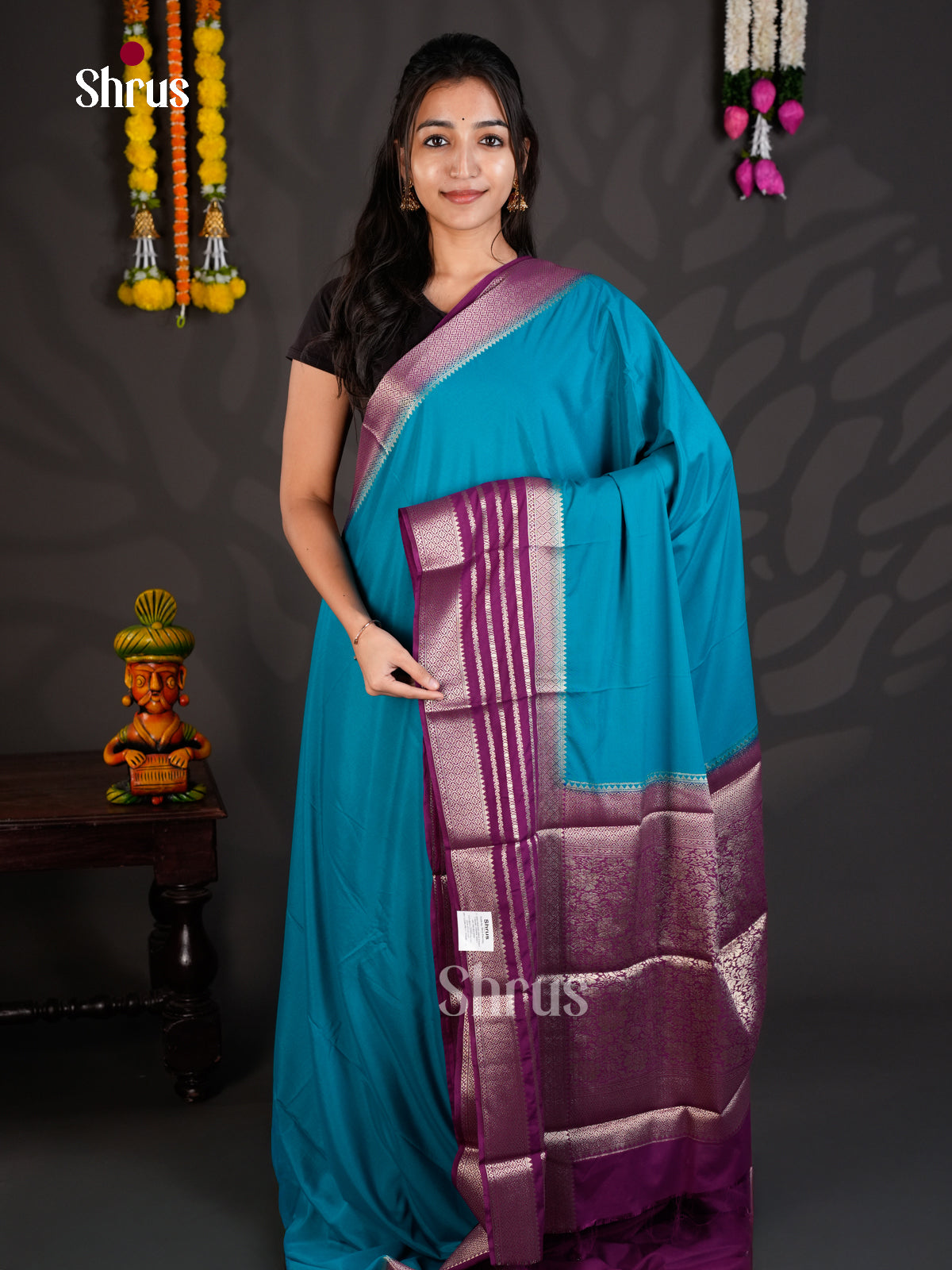 EAS23261 - Mysoresilk-halfpure - Saree - Shop on Shrus.com