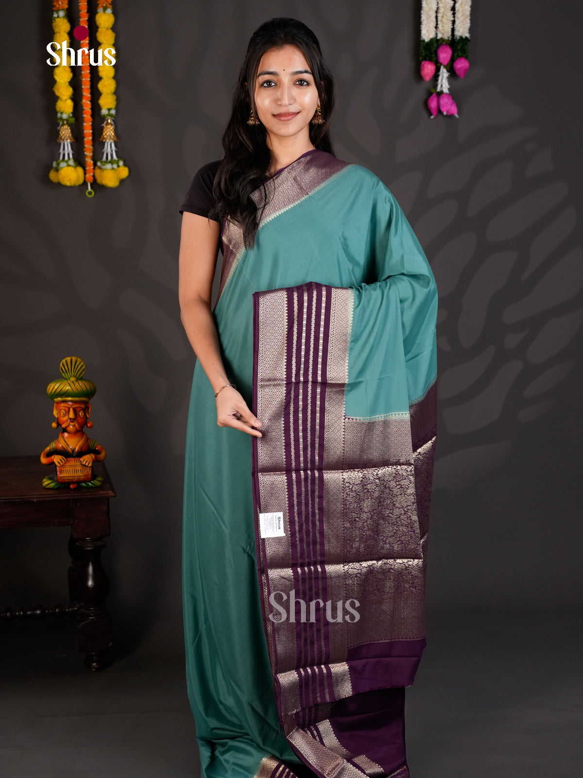 EAS23263 - Mysoresilk-halfpure - Saree - Shop on Shrus.com