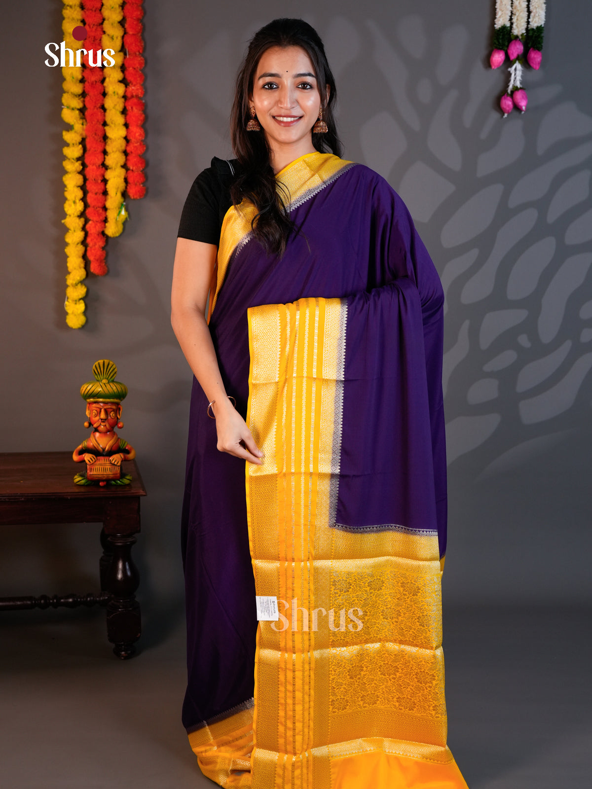 EAS23265 - Mysoresilk-halfpure - Saree - Shop on Shrus.com