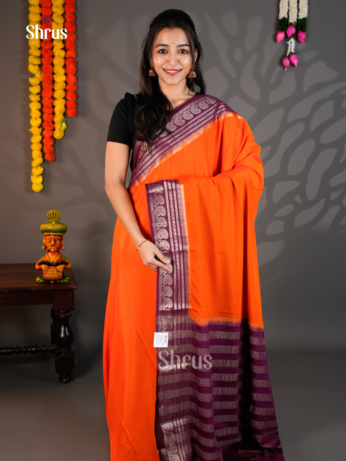 EAS23285 - Mysoresilk-halfpure - Saree - Shop on Shrus.com
