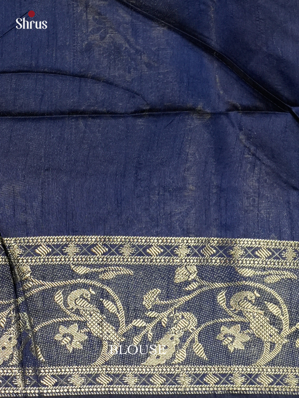 Dusty Pink & Blue - Semi Rawsilk - Saree-EAS24045