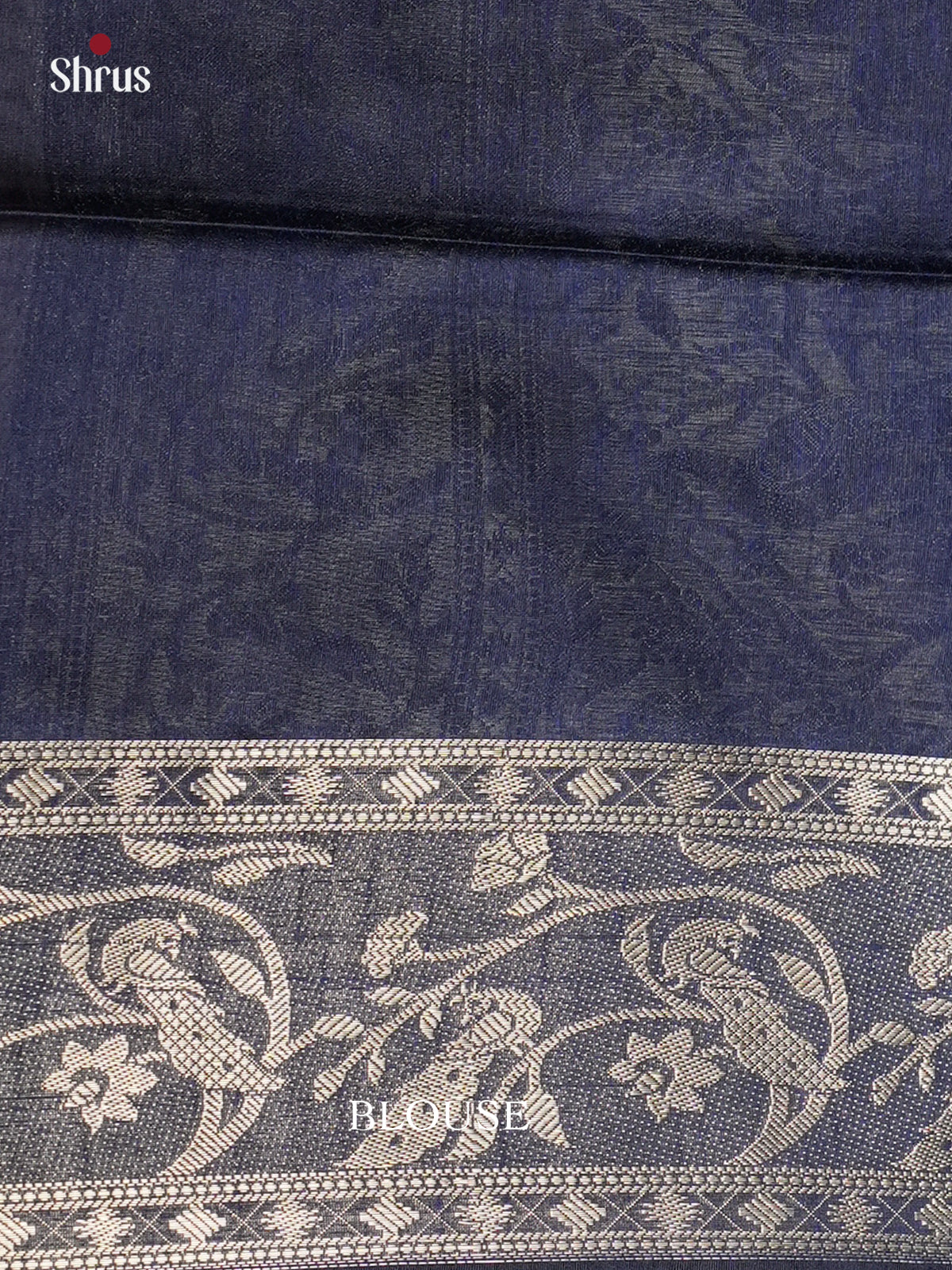 Grey & Blue - Semi Rawsilk - Saree - EAS24052