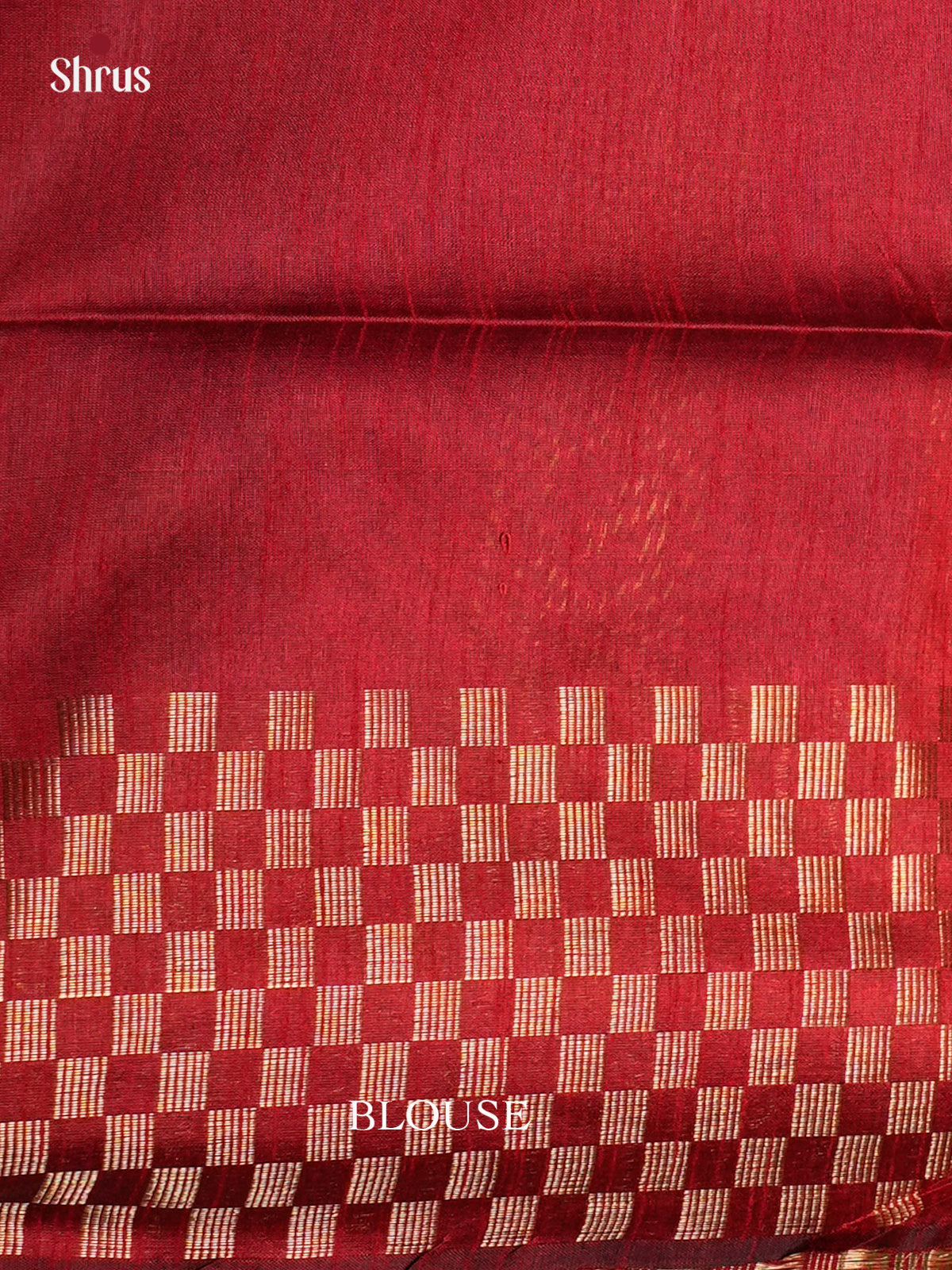 Black & Red - Semi Rawsilk - Saree- EAS24076 - Shop on Shrus.com