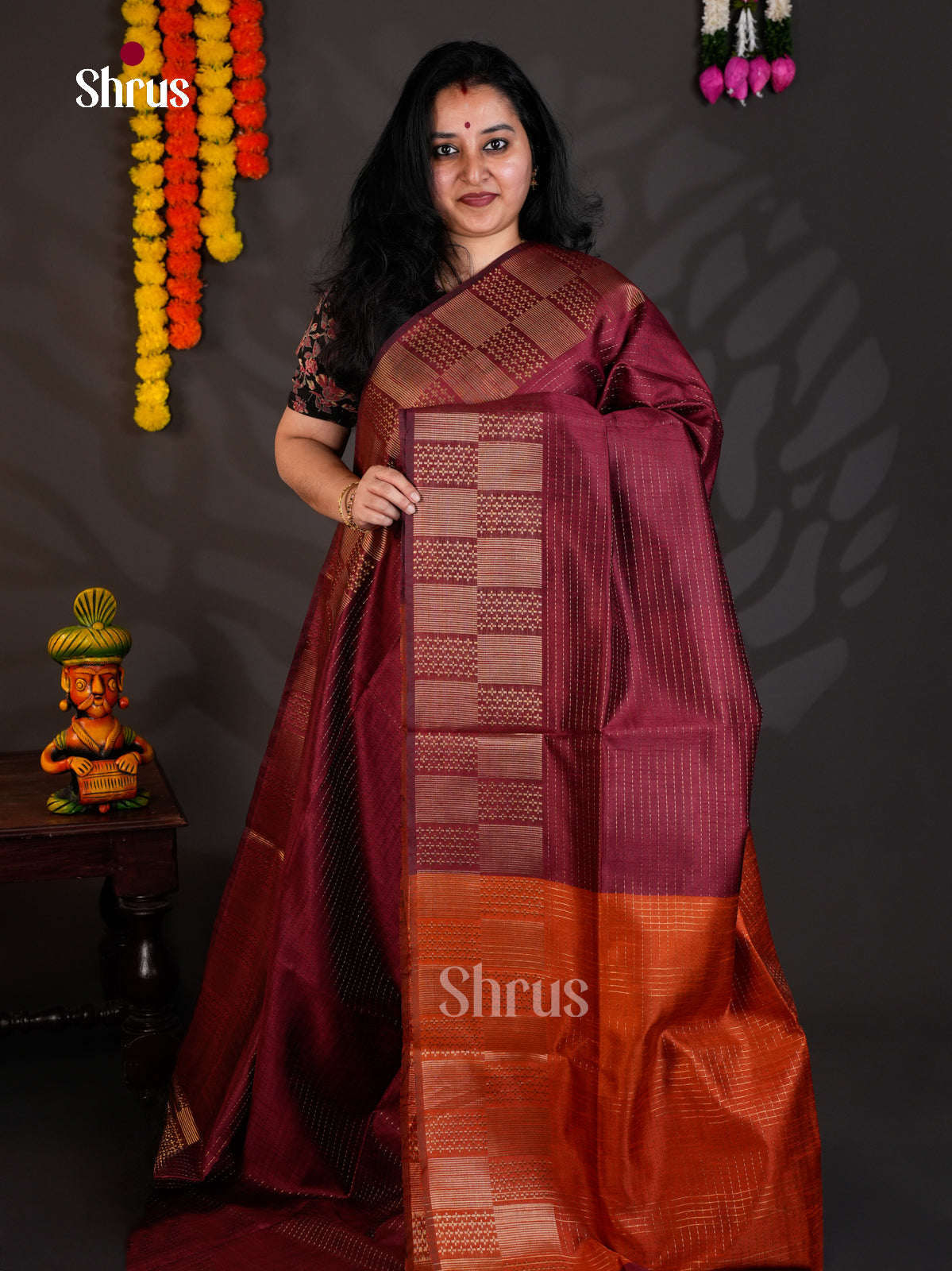 EAS24134 - Semi Rawsilk - Saree - Shop on Shrus.com