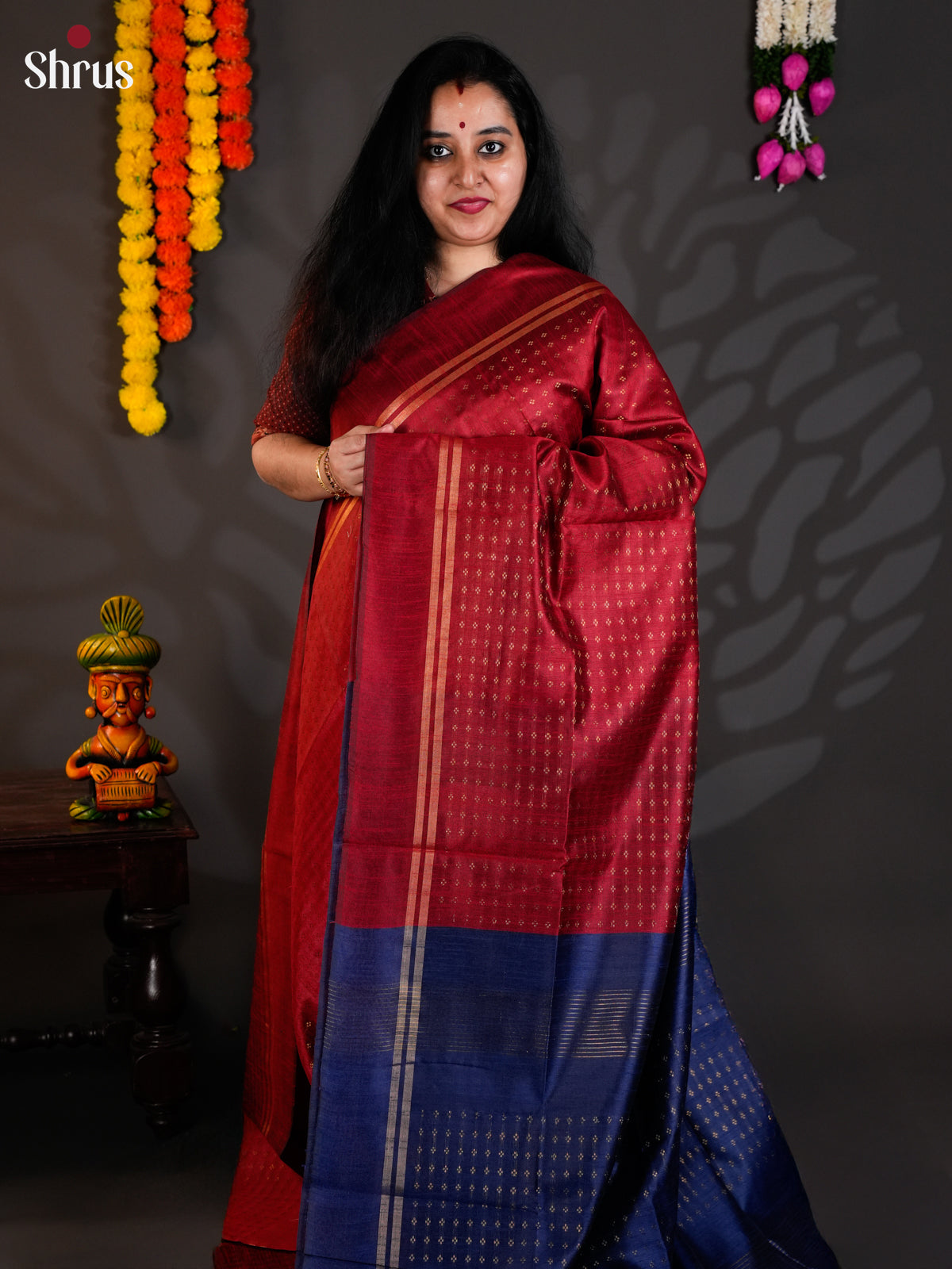 EAS24195 - Semi Rawsilk - Saree - Shop on Shrus.com