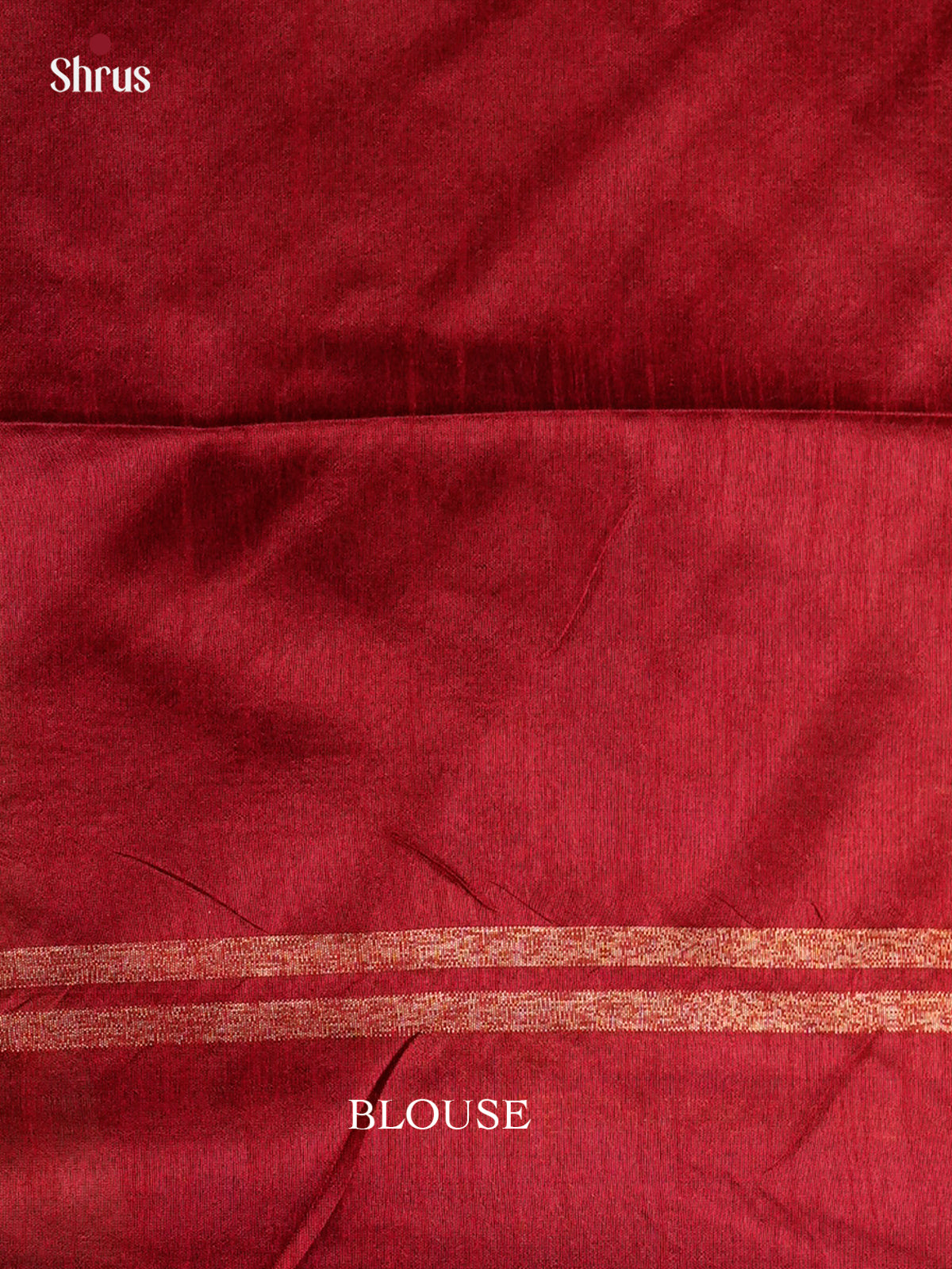 Grey & Red - Semi Rawsilk - Saree -EAS24201