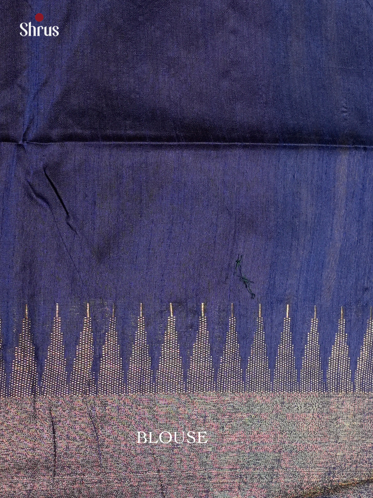 Red & Blue - Semi Rawsilk - Saree-EAS24256