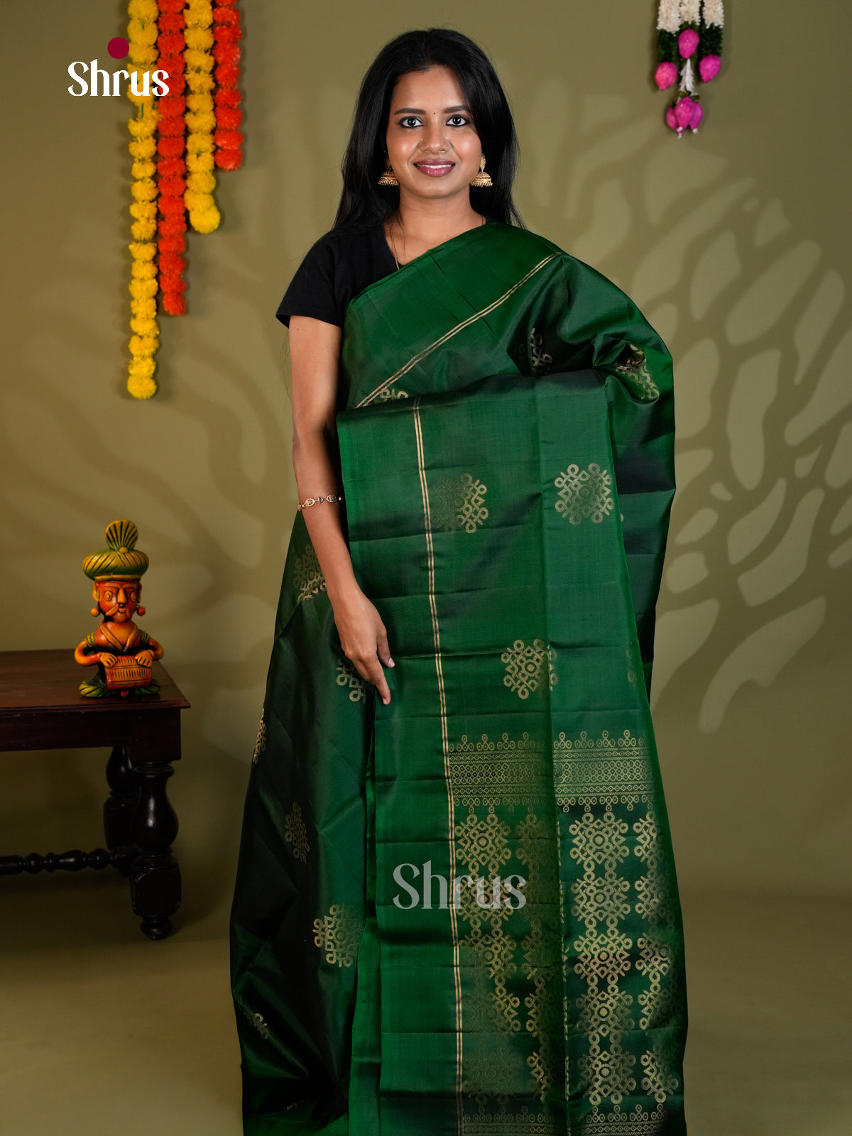 EAS24322 - Soft Silk Saree - Shop on Shrus.com