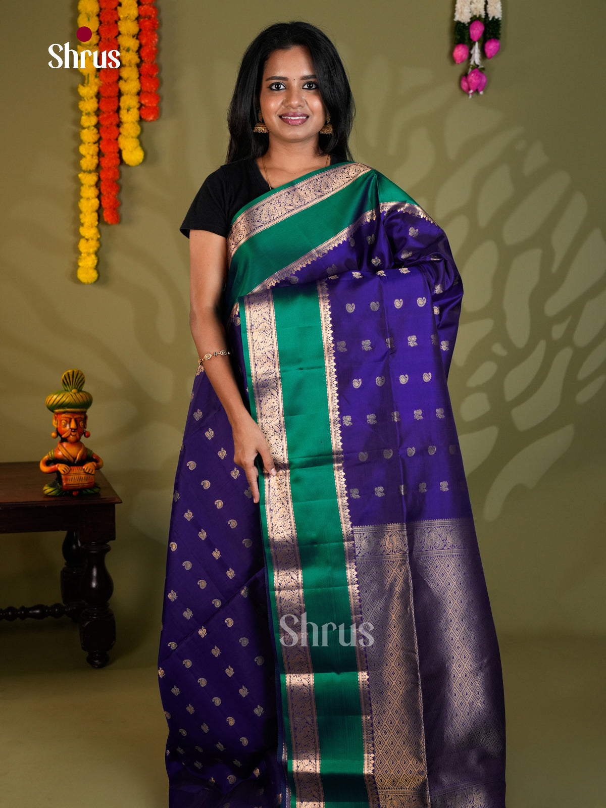 EAS24338 - Soft Silk Saree - Shop on Shrus.com