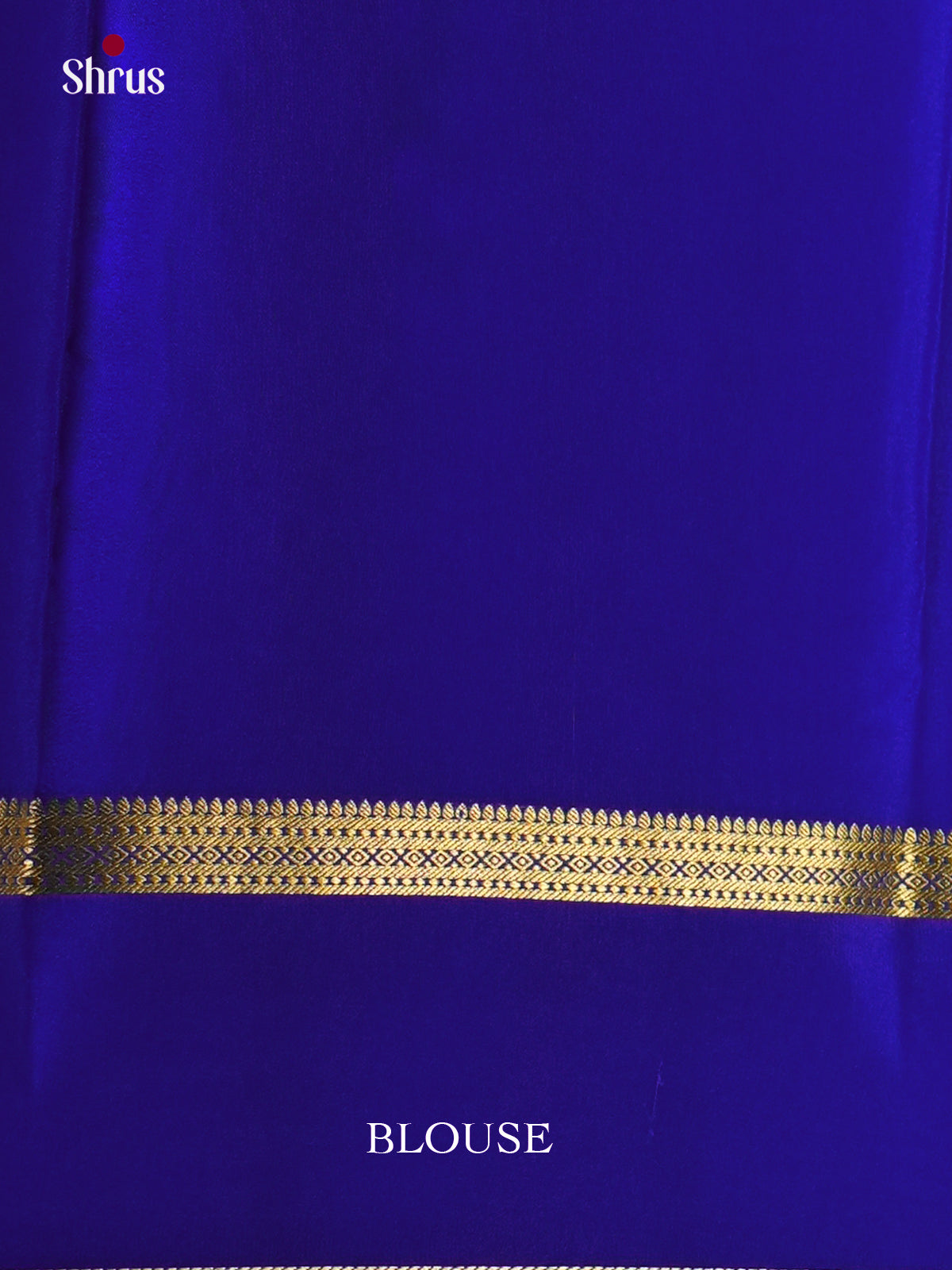 Classy Green & Blue Mysore Silk Saree with gold zari buttas - EAS24341 - Shop on Shrus.com