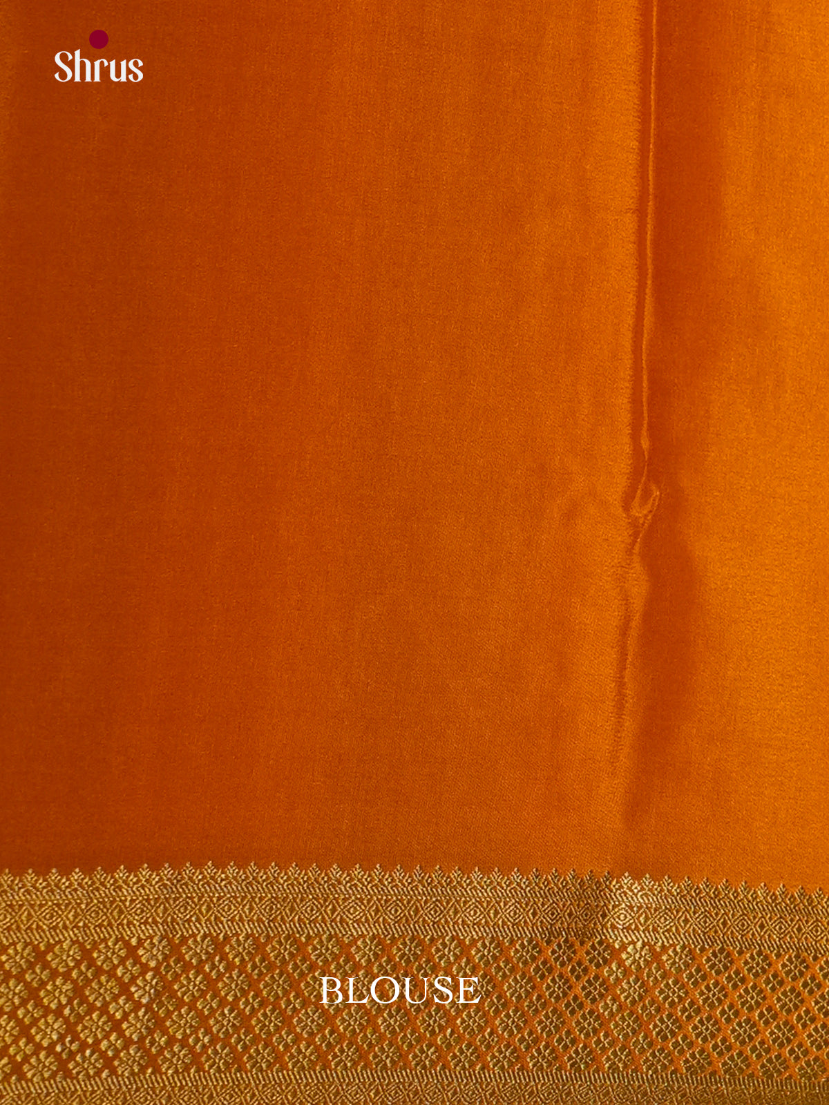 Radiant Orange single Tone Mysore Silk Saree with zari buttas - EAS24387 - Shop on Shrus.com