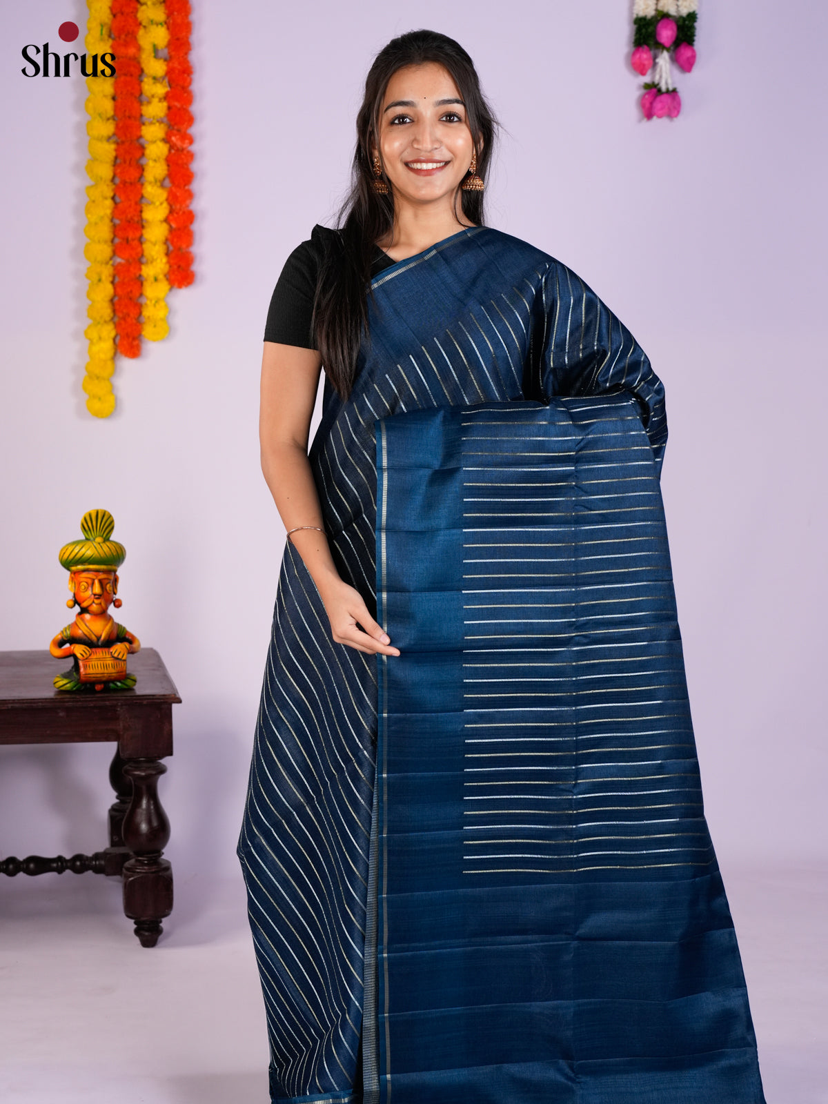 EAS27003 - Semi Rawsilk Saree - Shop on Shrus.com