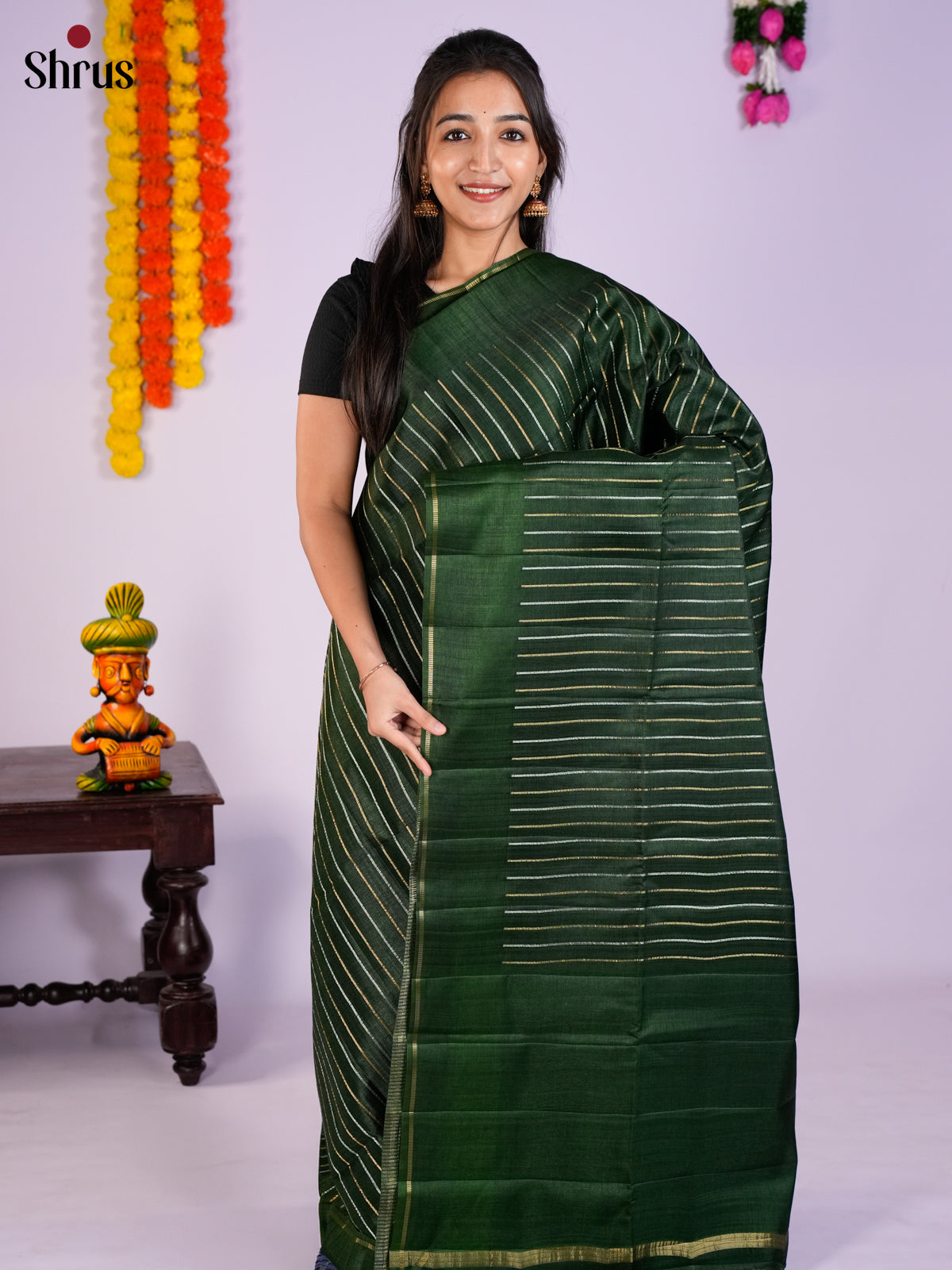 EAS27004 - Semi Rawsilk Saree - Shop on Shrus.com