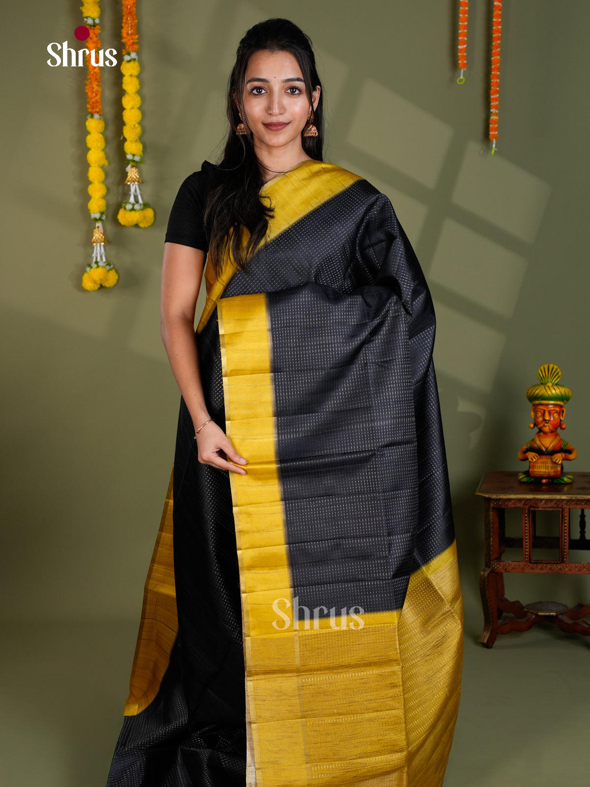 EAS27015 - Semi Rawsilk Saree - Shop on Shrus.com