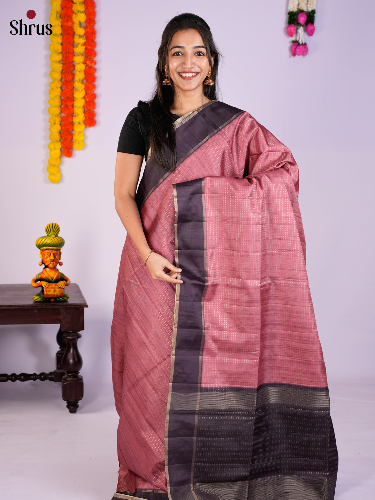 EAS27021 - Semi Rawsilk Saree - Shop on Shrus.com