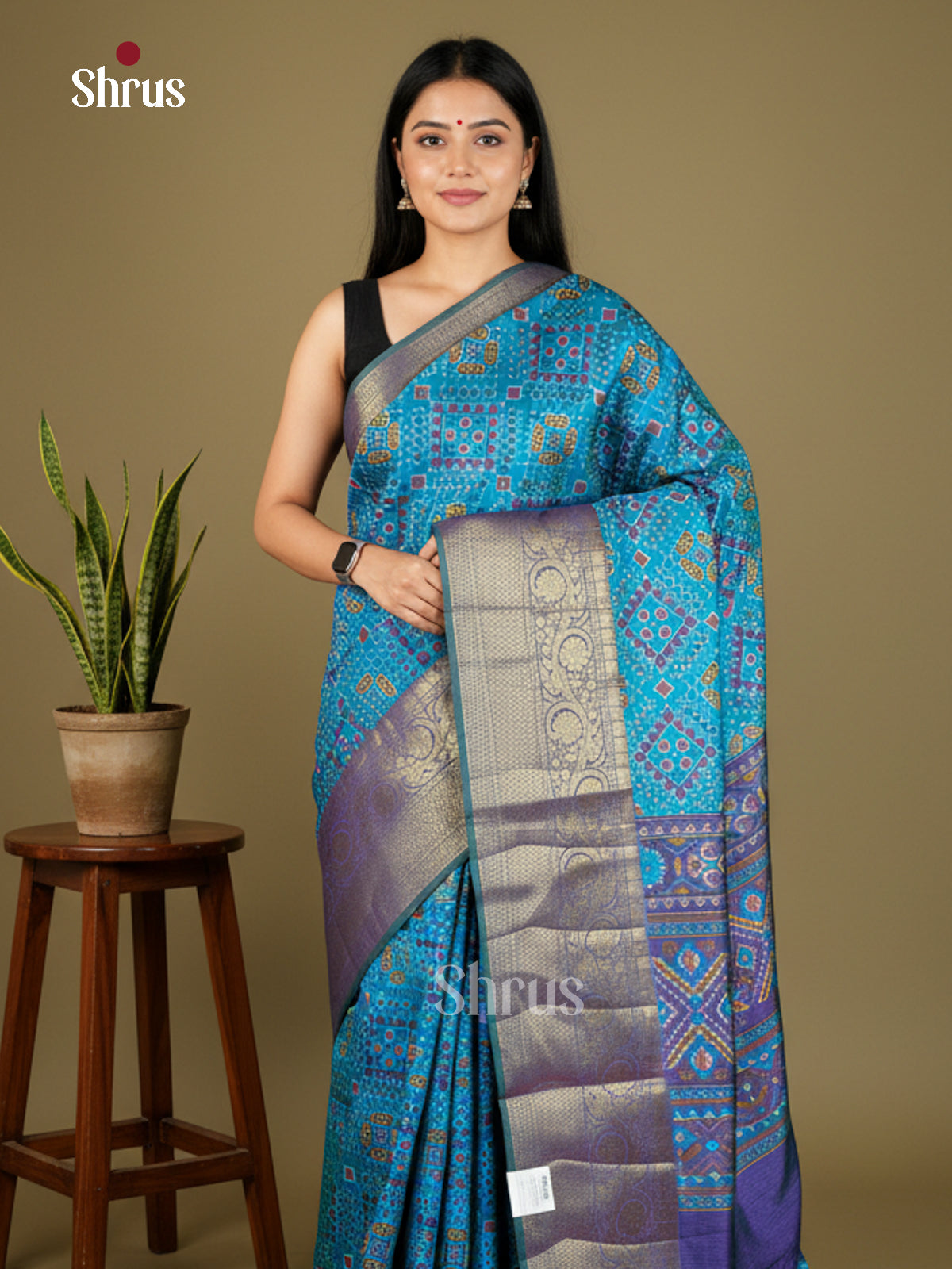 EAS27028 - Semi Patola-Kanchi Border Saree - Shop on Shrus.com