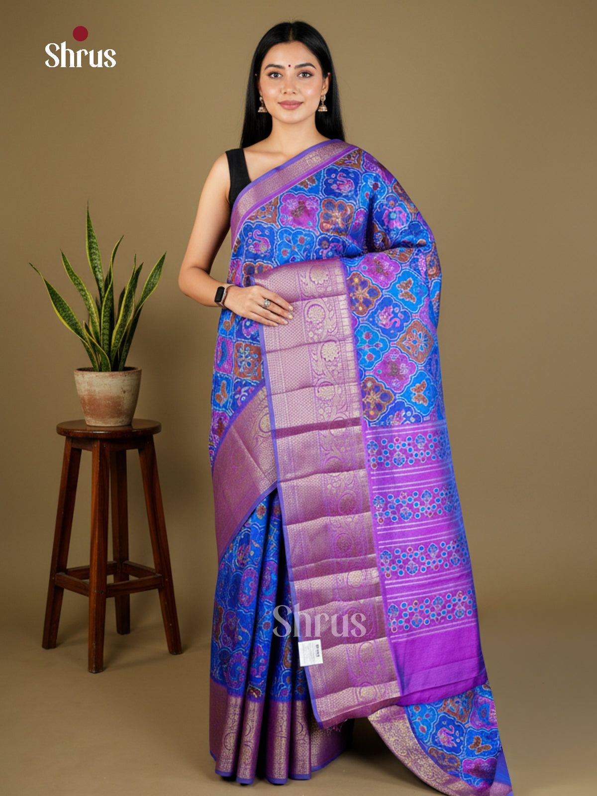EAS27033 - Semi Patola-Kanchi Border Saree - Shop on Shrus.com