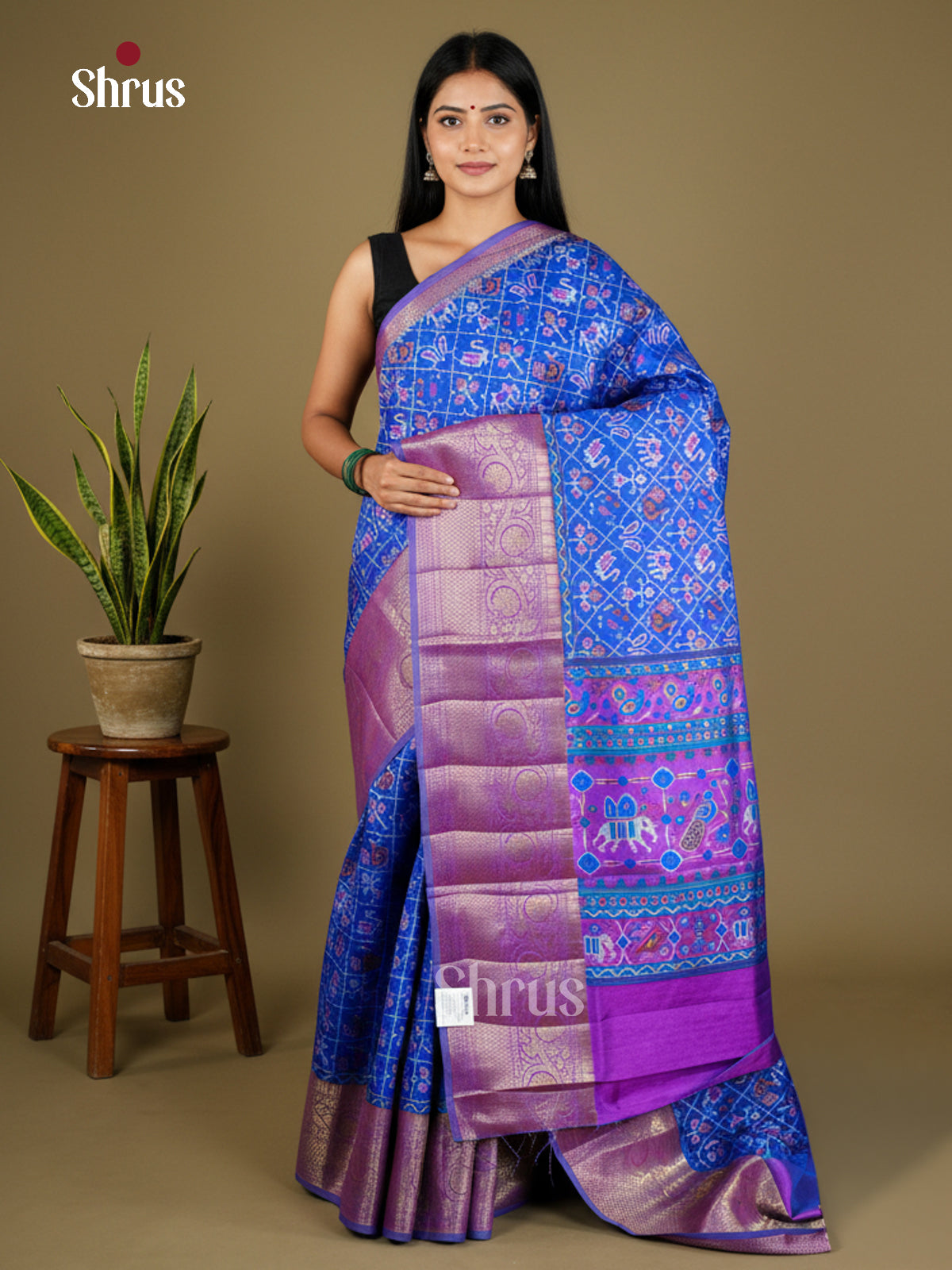 EAS27035 - Semi Patola-Kanchi Border Saree - Shop on Shrus.com